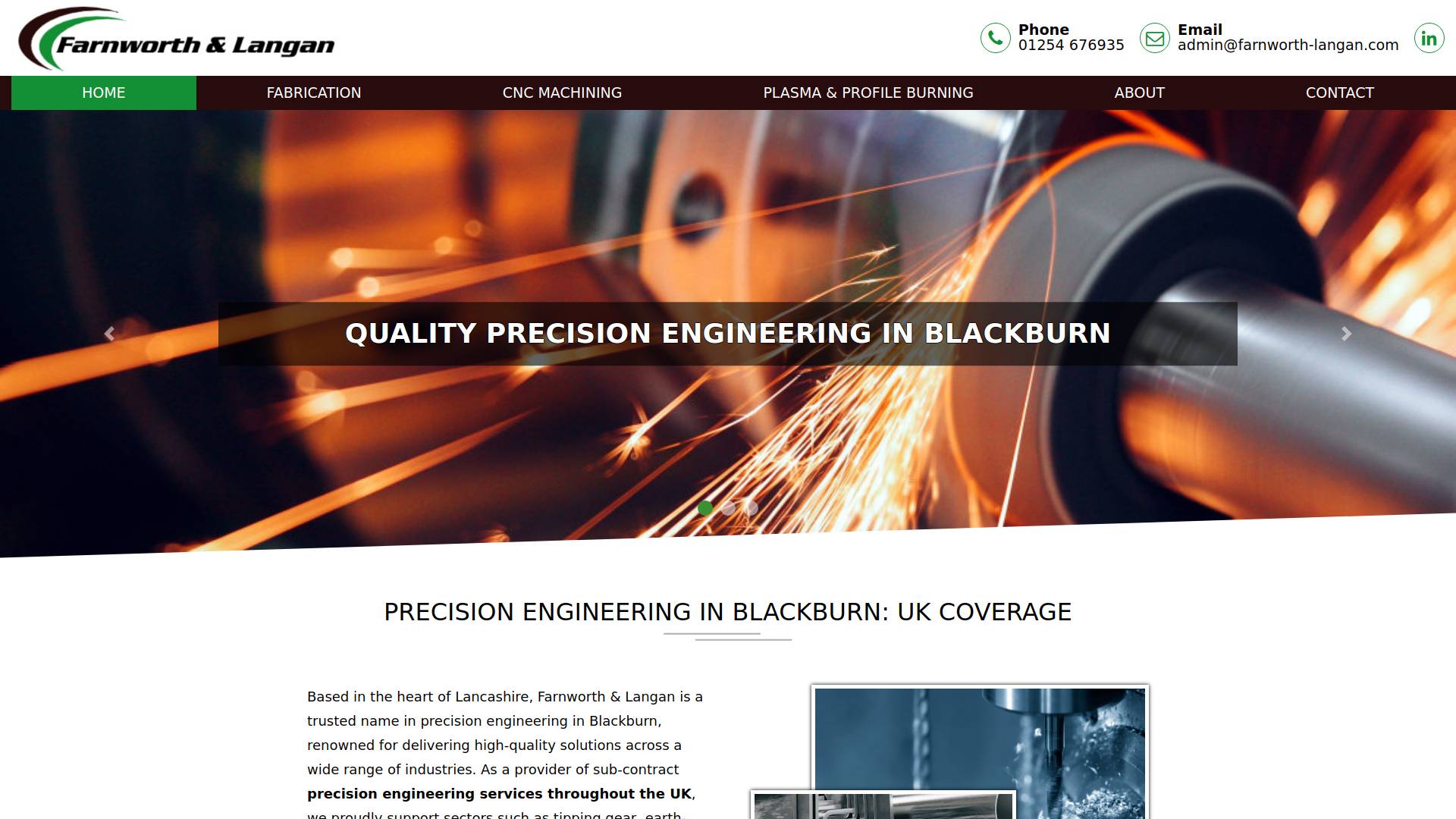 Farnworth & Langan Ltd Website