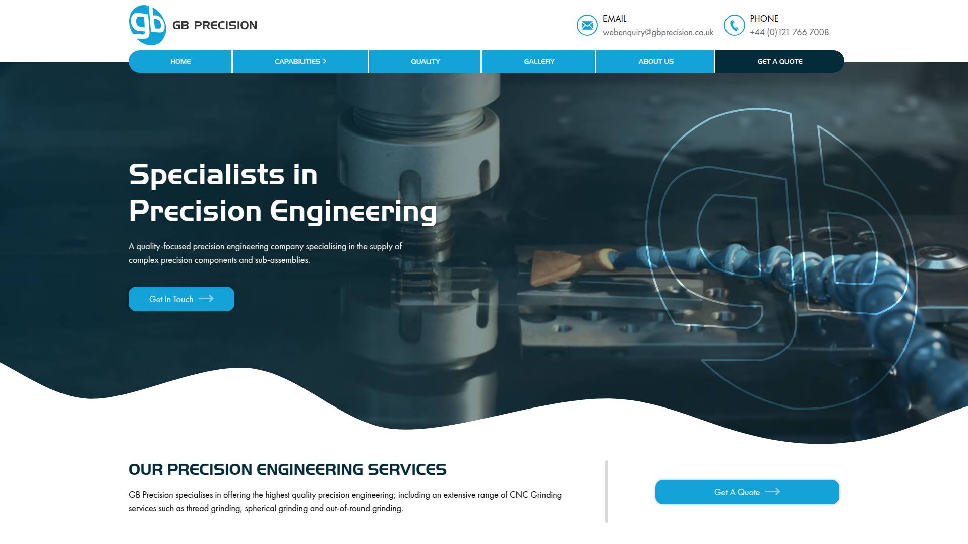 G B Precision Engineering Co Website