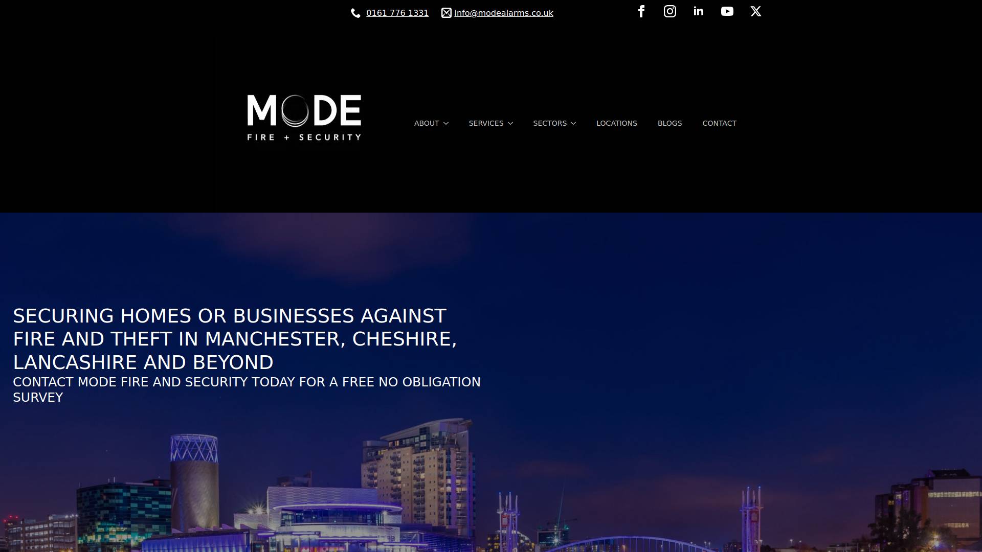 Mode Fire + Security  Website