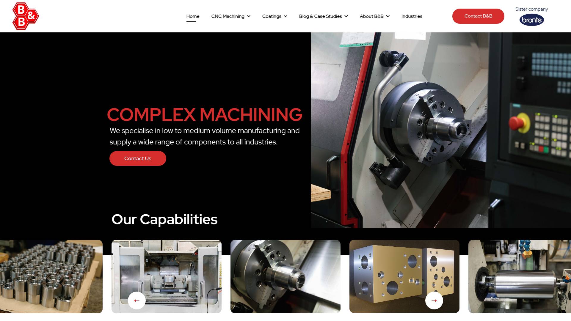 B&B Precision Engineering Website