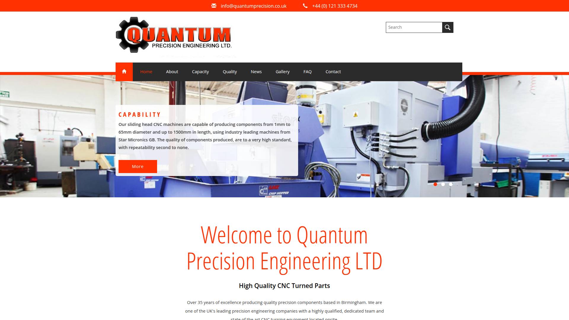 Quantum Precision Engineering Ltd Website