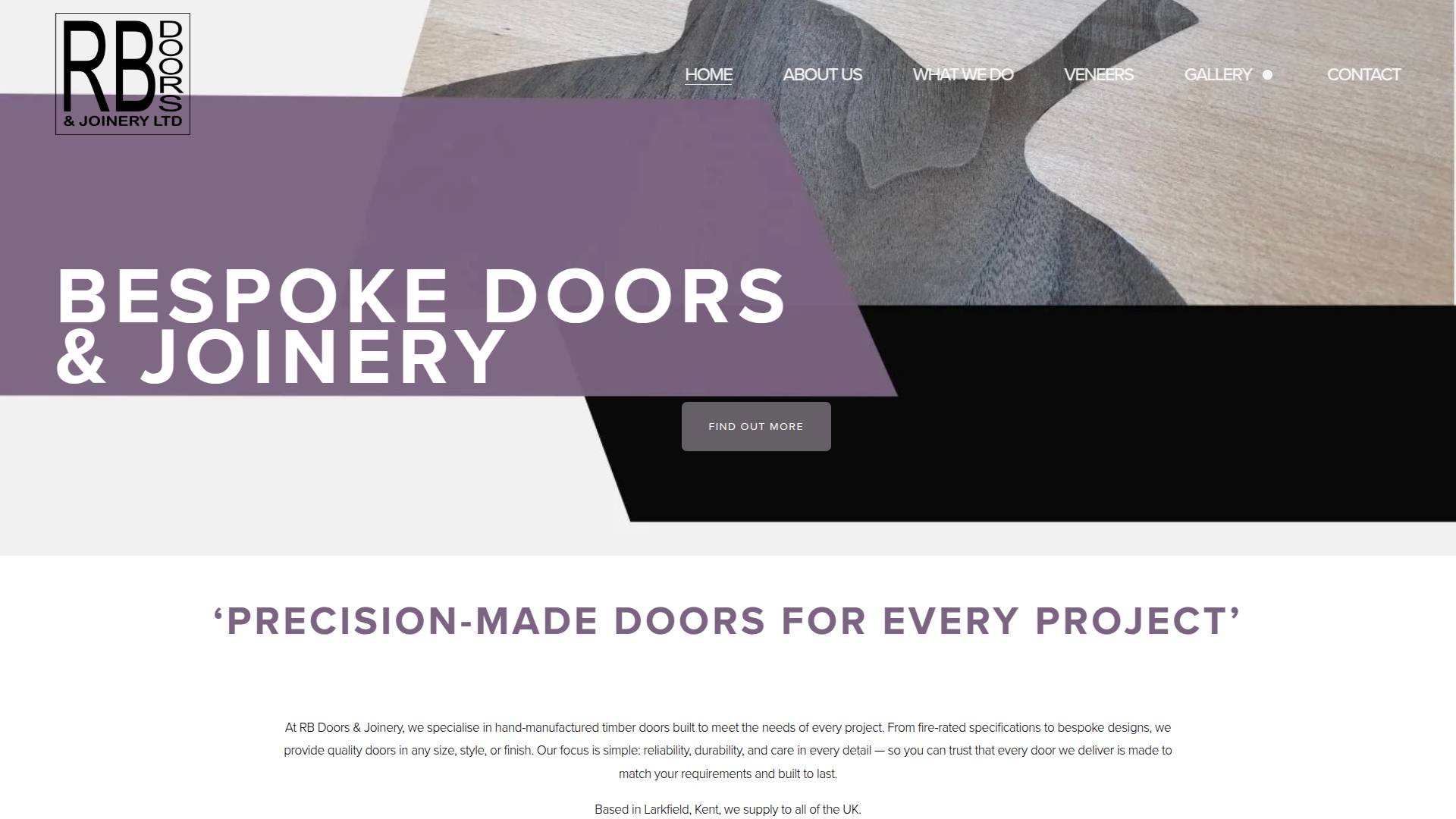 R B Doors & Joinery Ltd Website