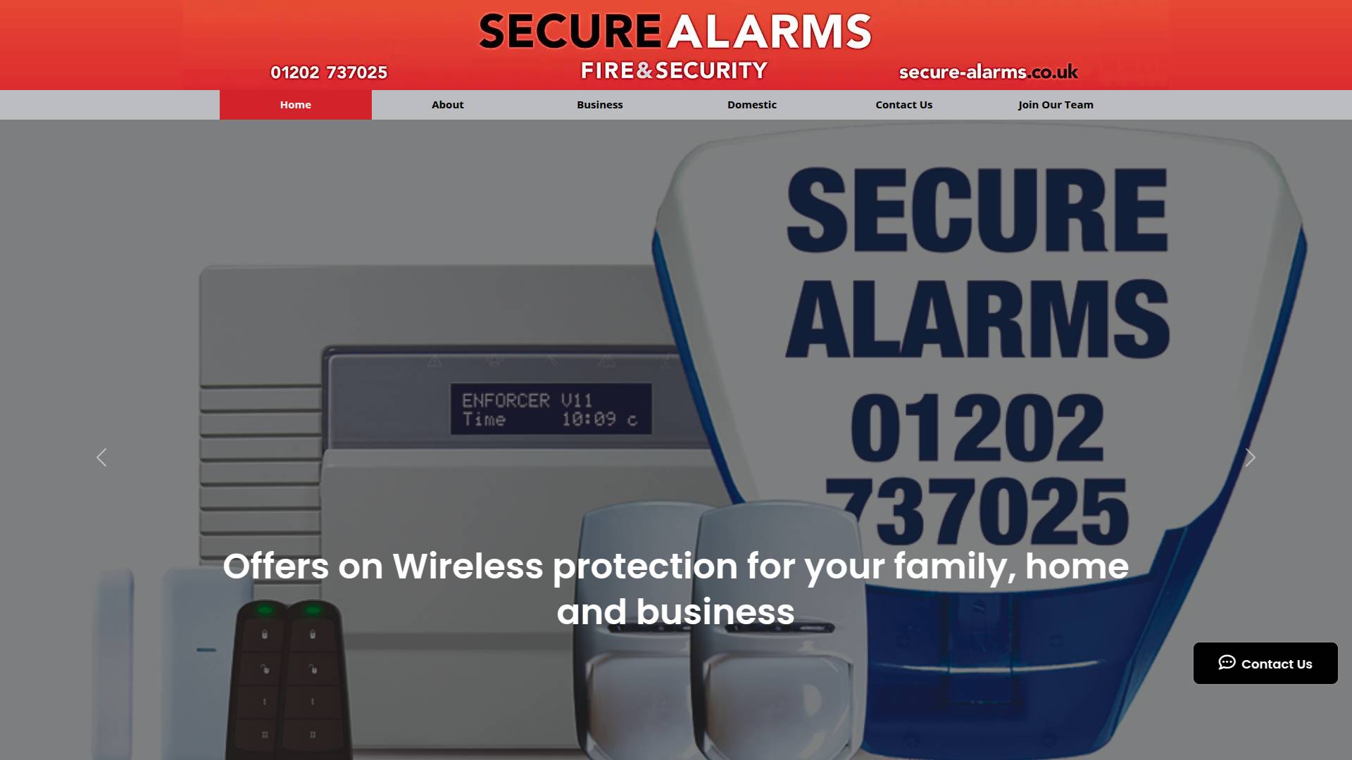 Secure Alarms Security Systems Ltd Website