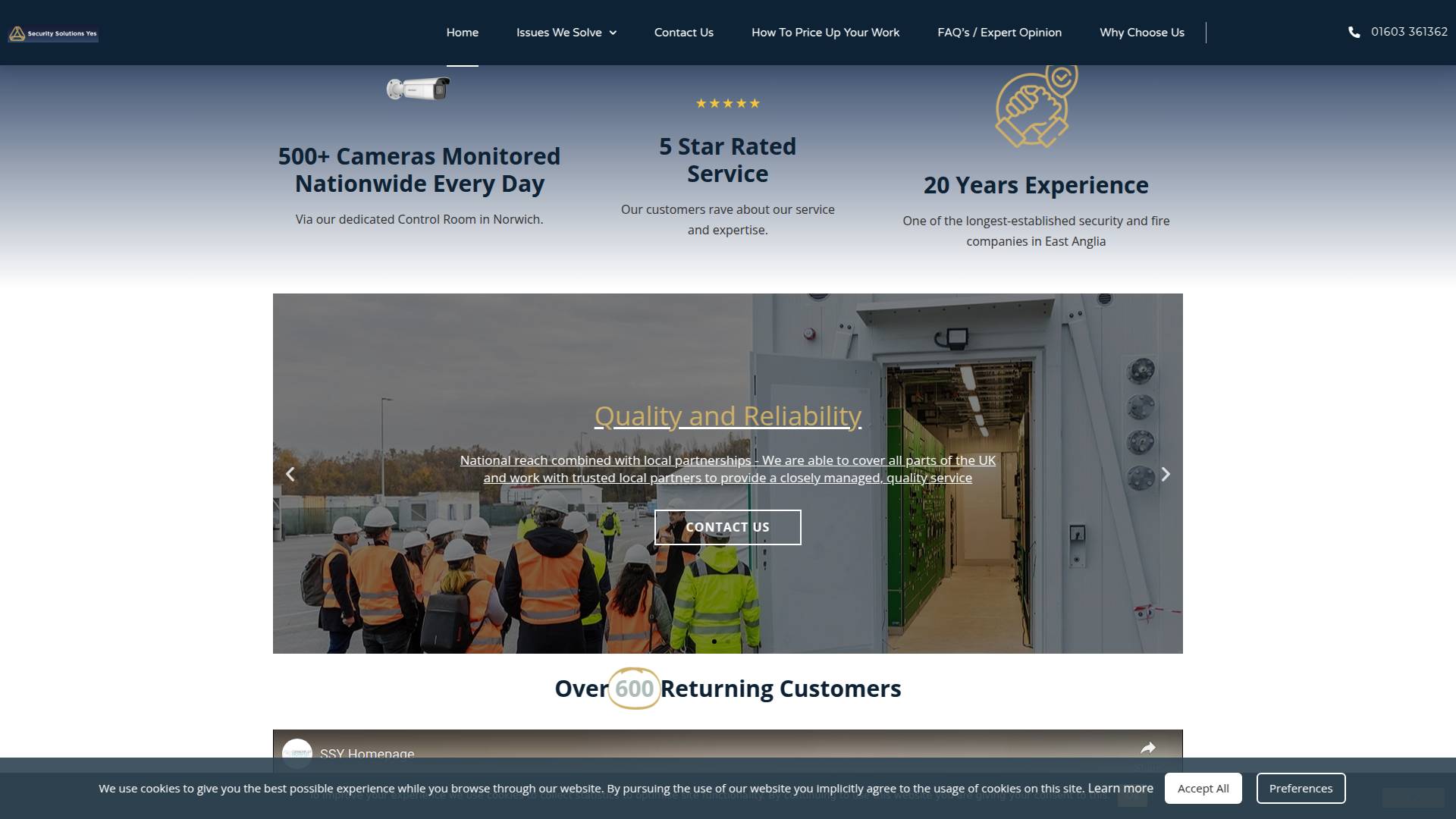 Security Solutions Yes Ltd Website