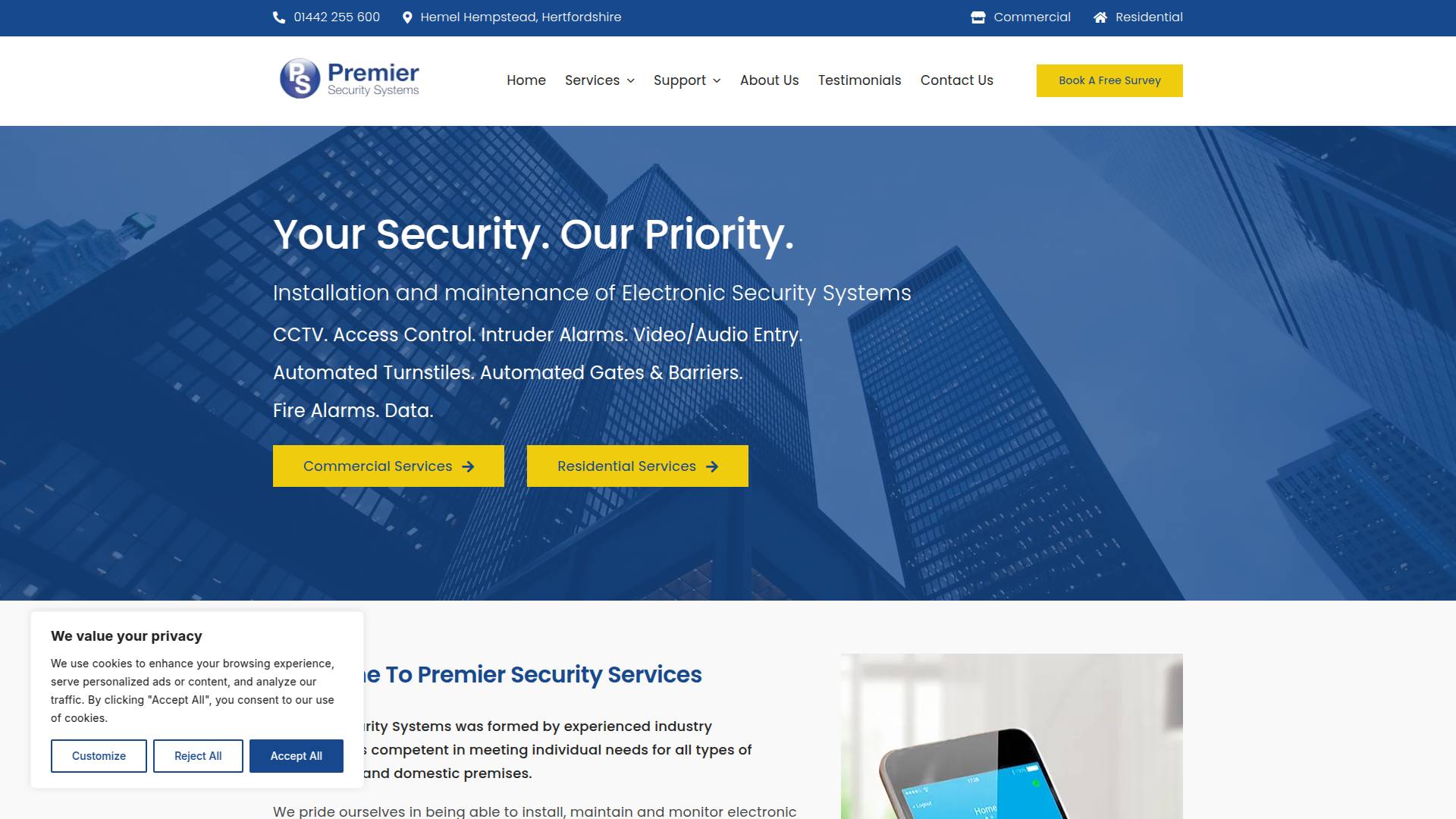 Premier Security Systems Ltd Website