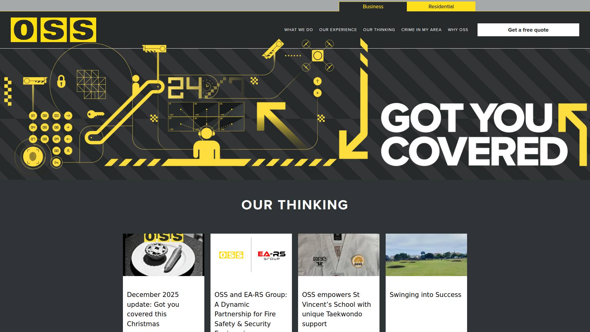 O S S Security Specialists Website