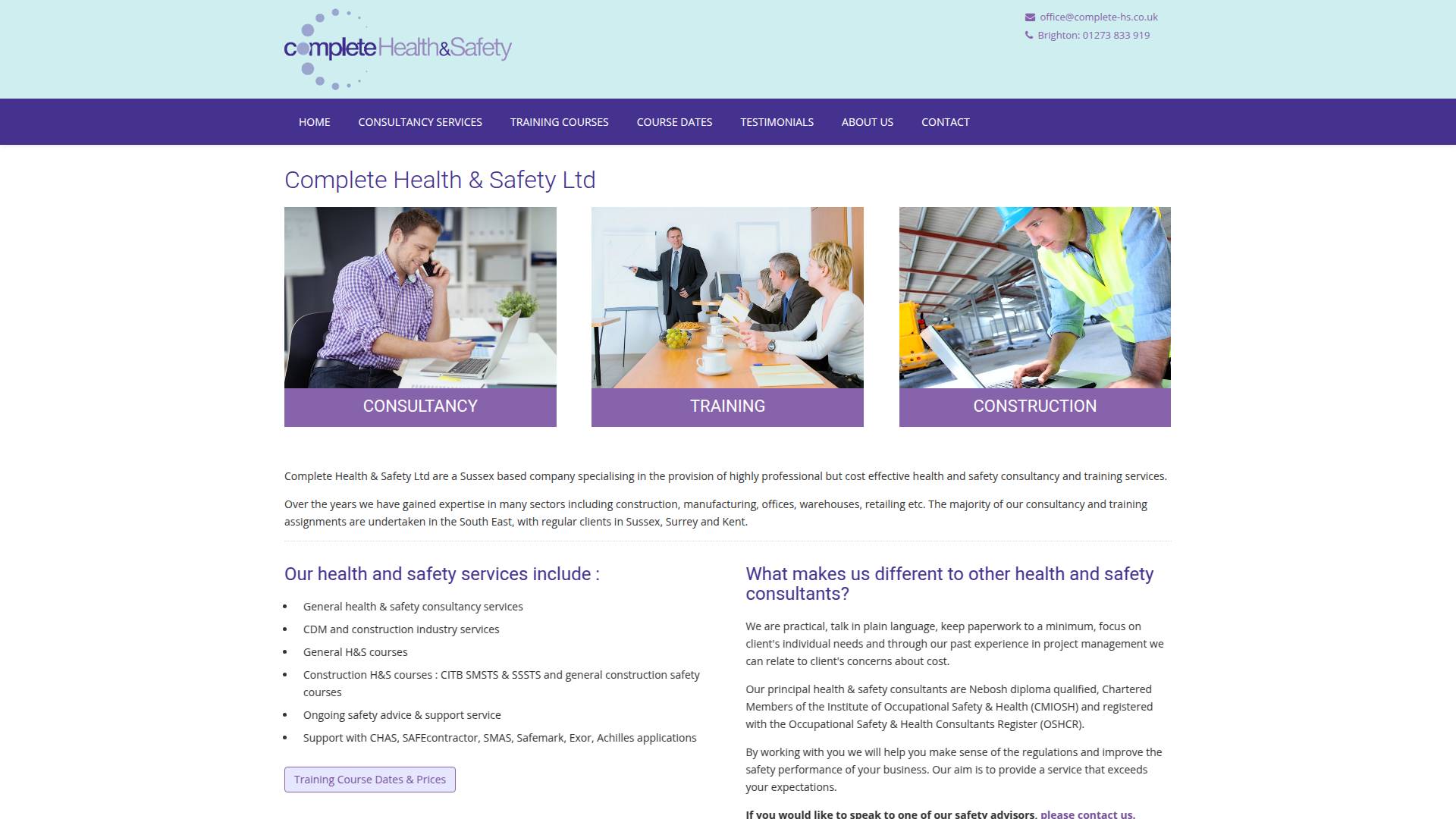 Complete Health & Safety Ltd Website