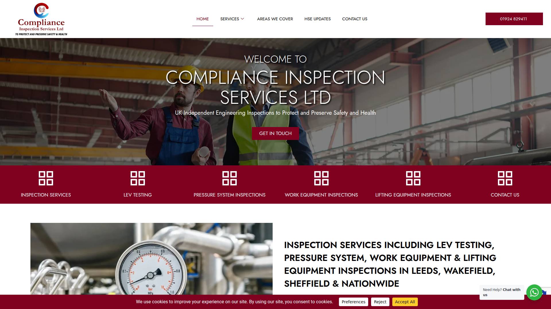 Compliance Inspection Services Ltd Website