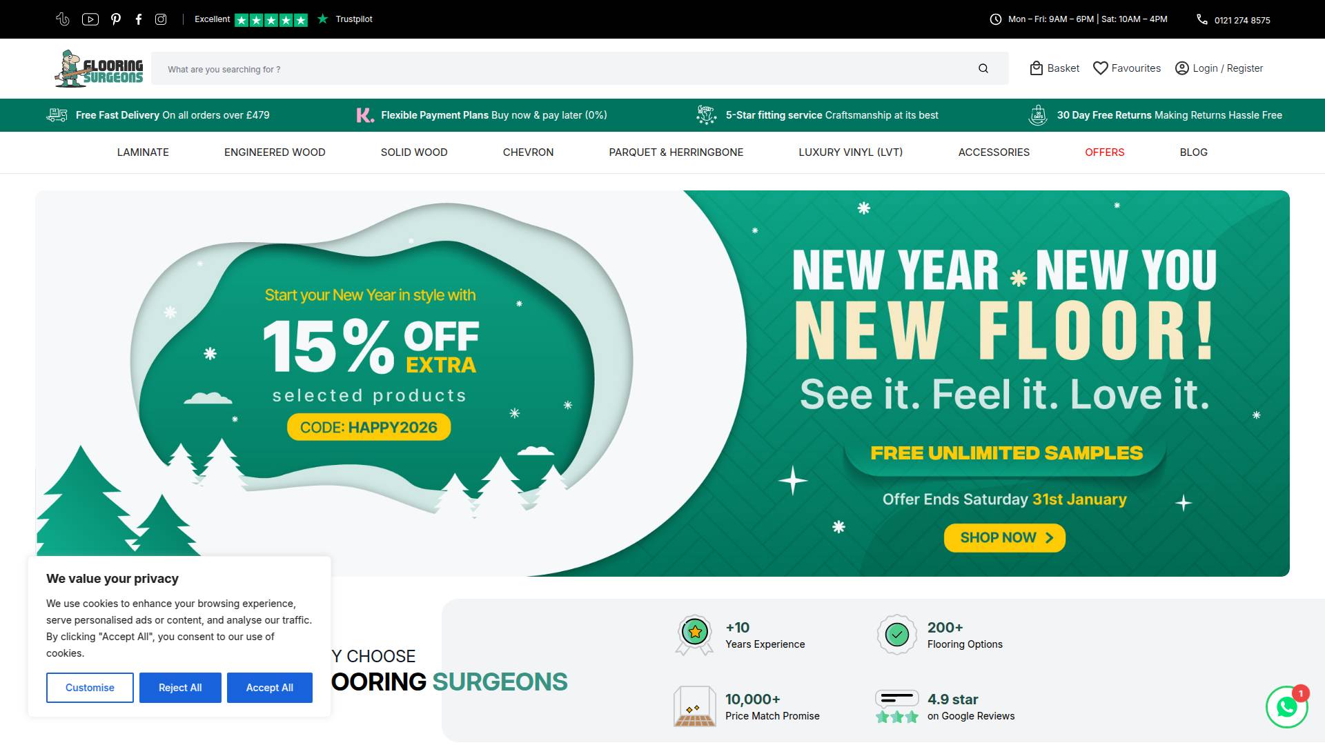 Flooring Surgeons Website