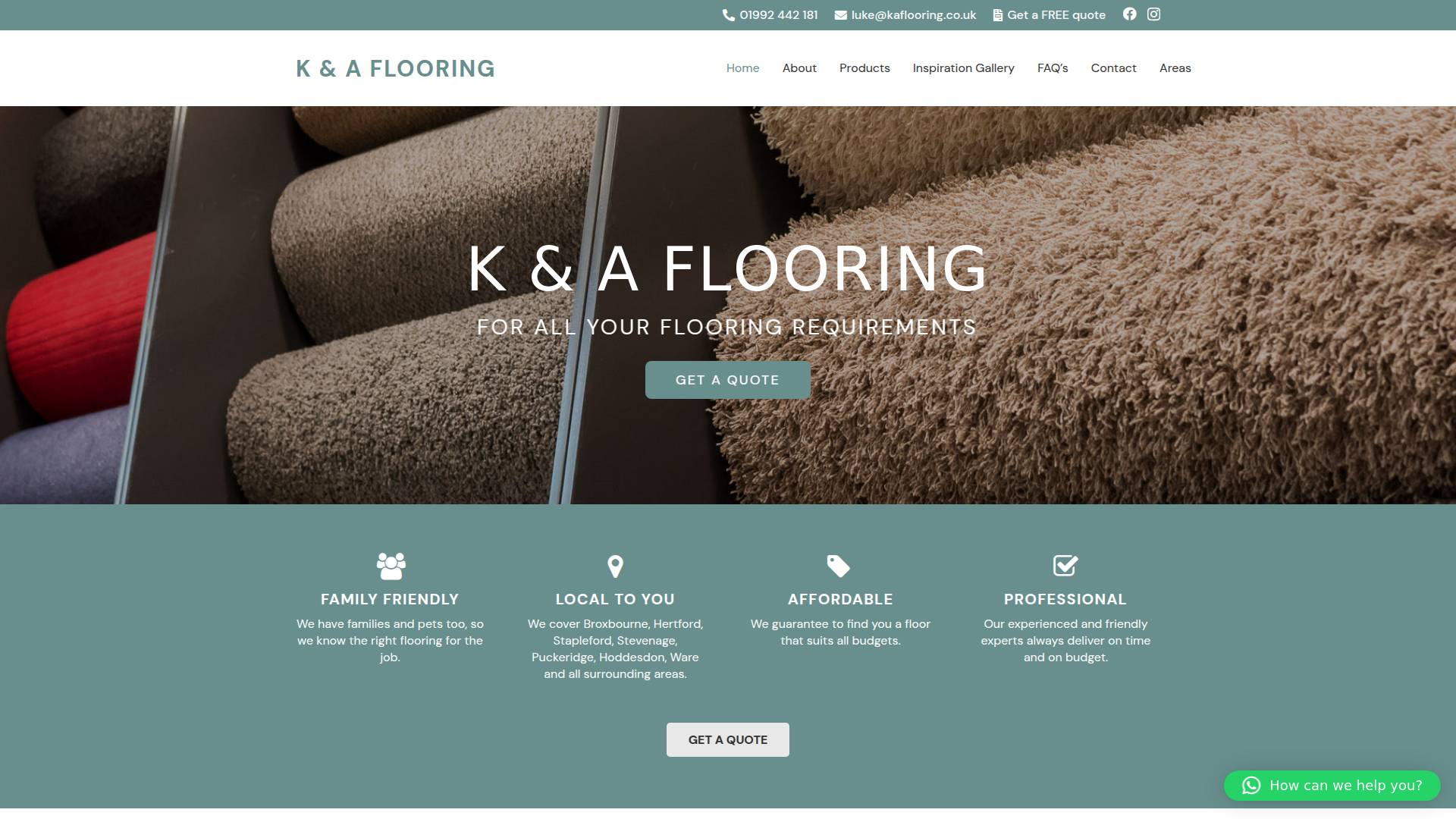 K & A Flooring Website
