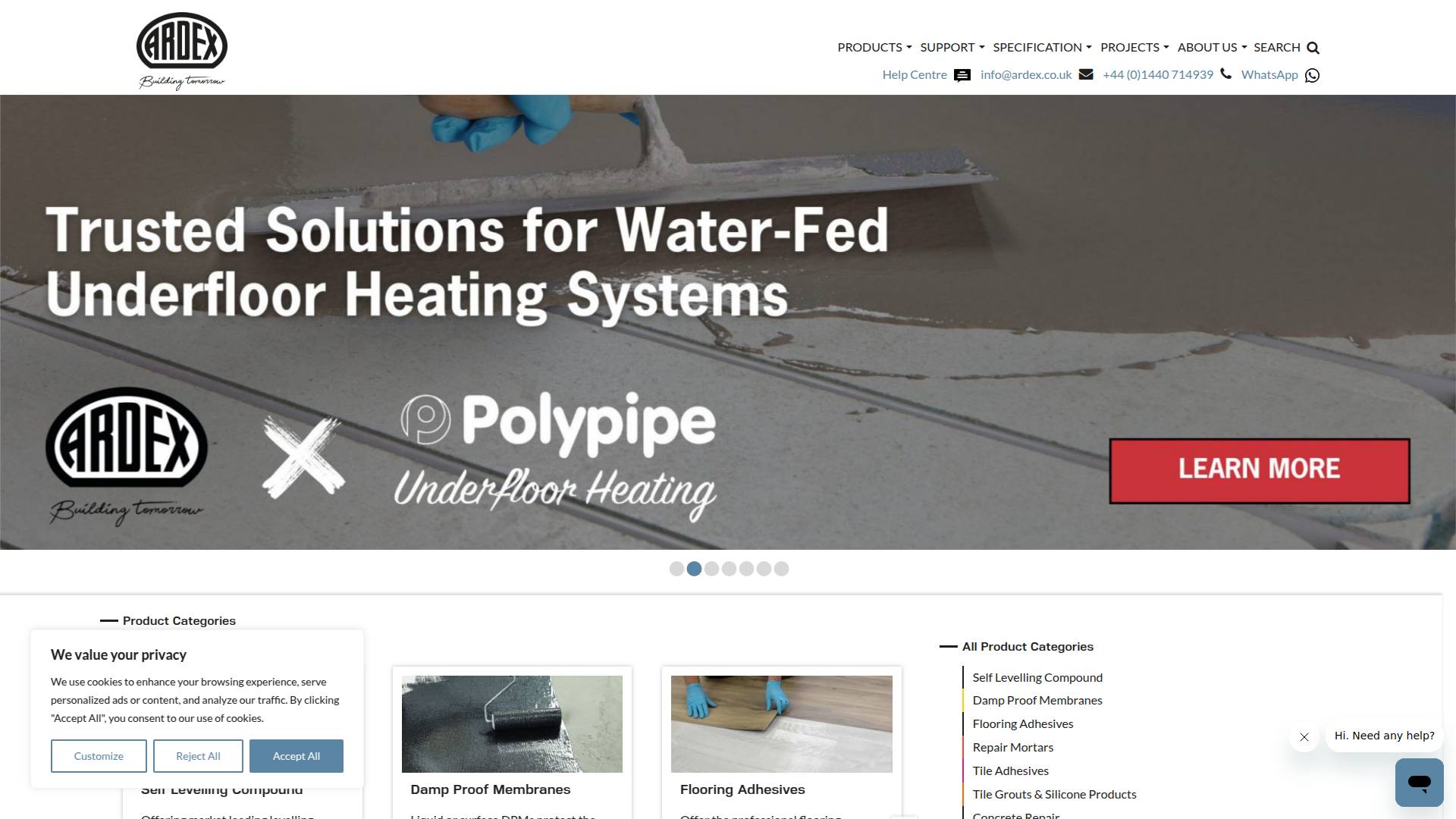 Ardex UK Ltd Website