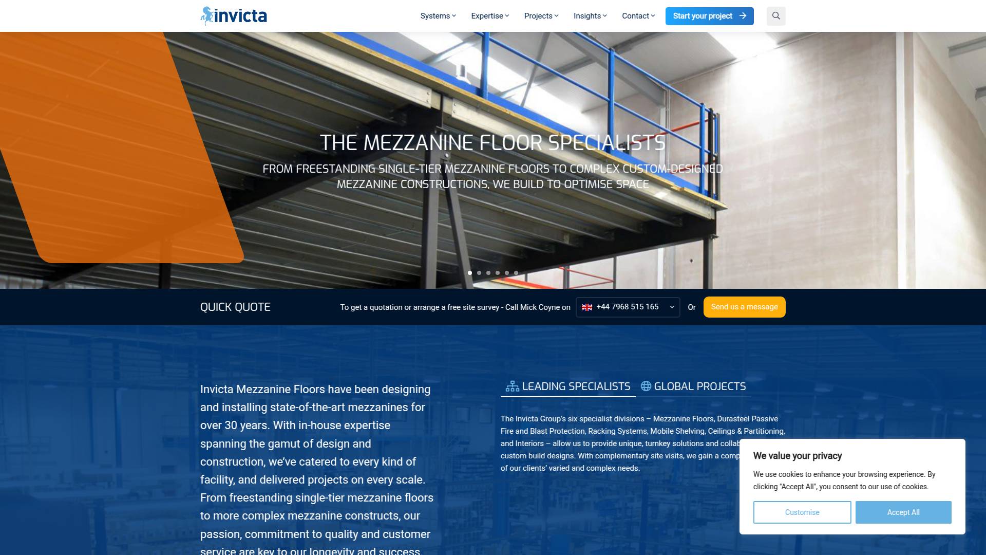 Invicta Mezzanine Floors Website
