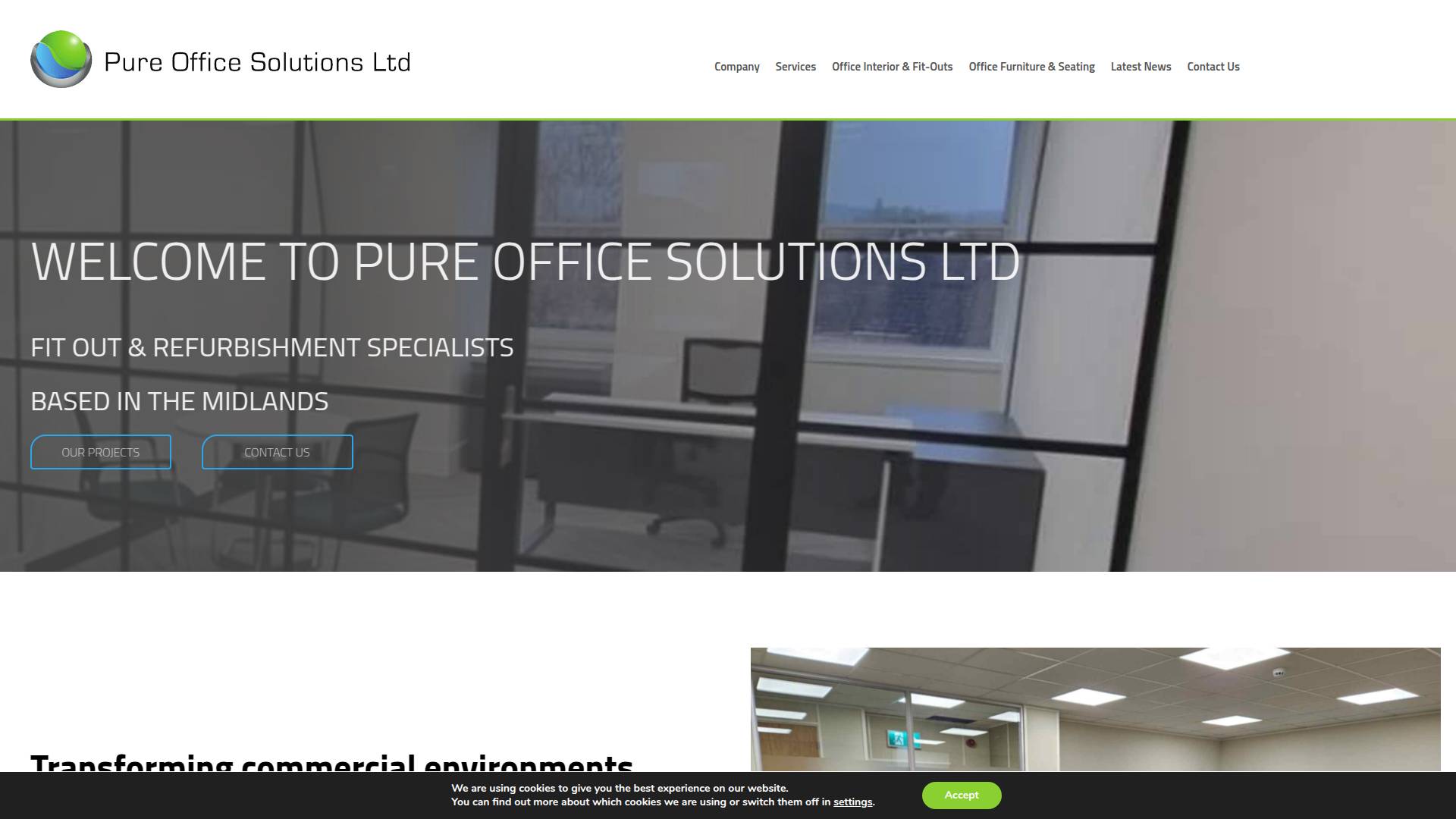 Pure Office Solutions Website