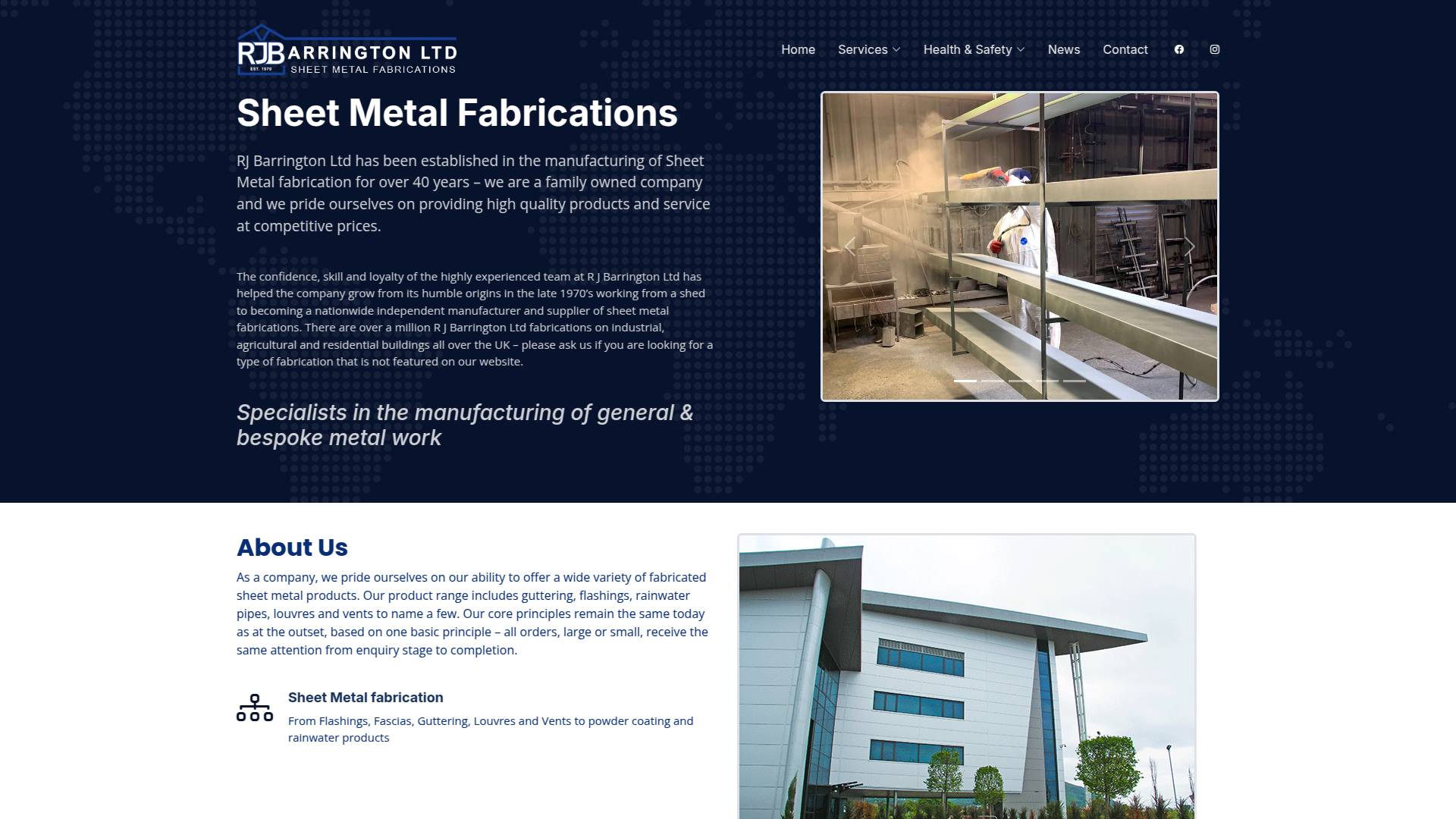 RJ Barrington Ltd Website