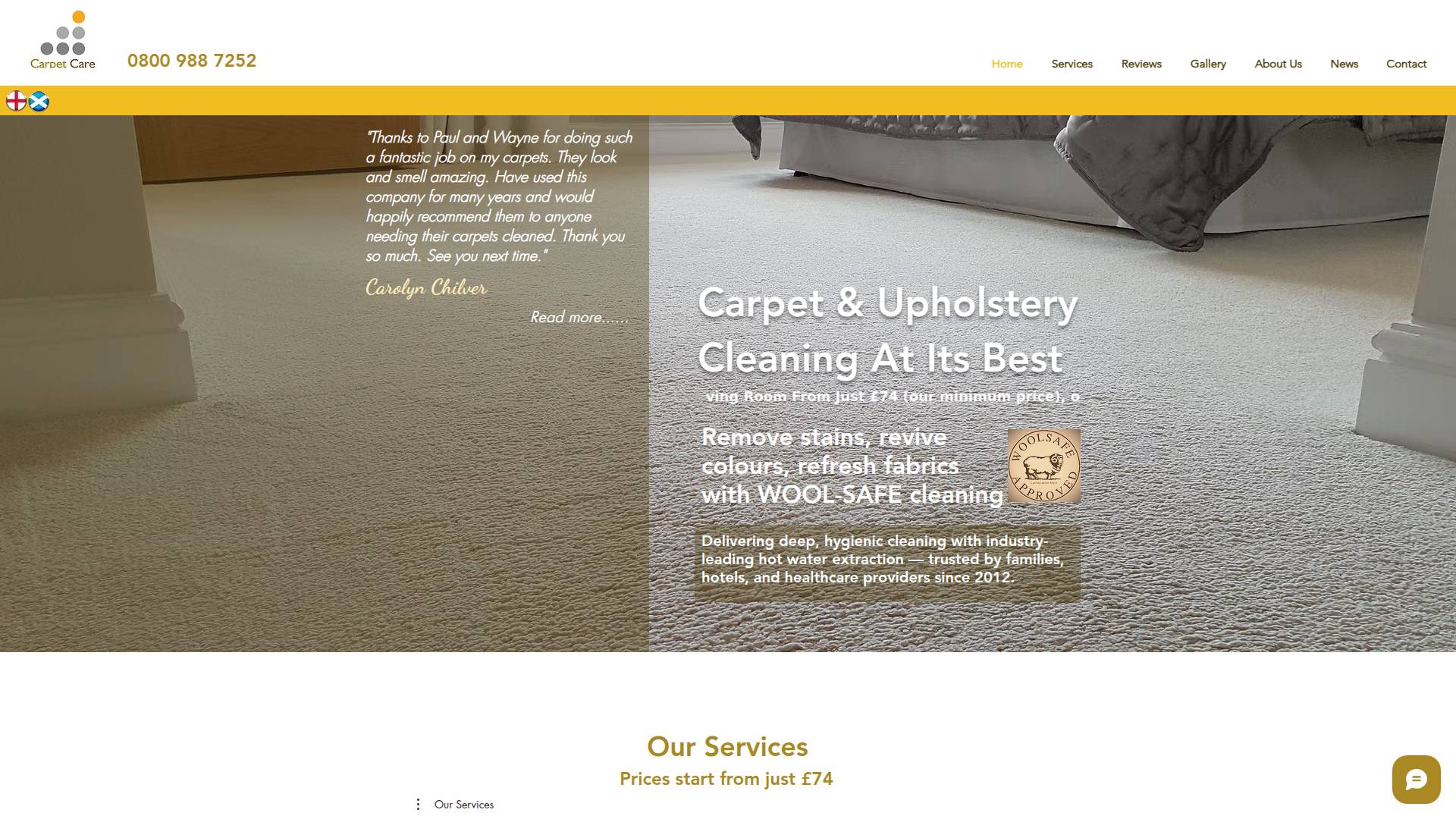 Carpet Care Website