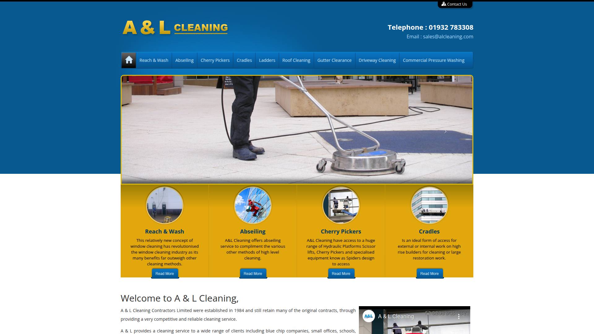 A & L Cleaning Contractors Ltd Website