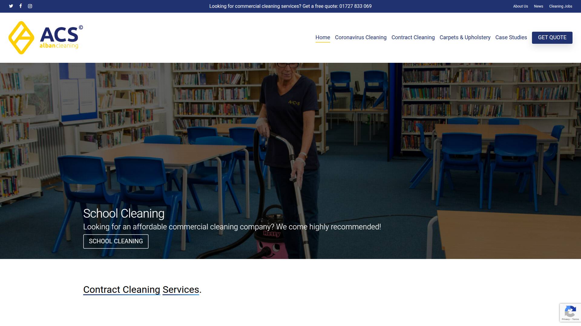 Alban Cleaning Services Ltd Website