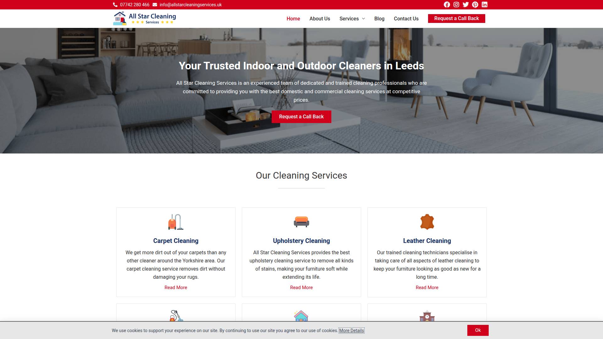 All Star Cleaning Services Website