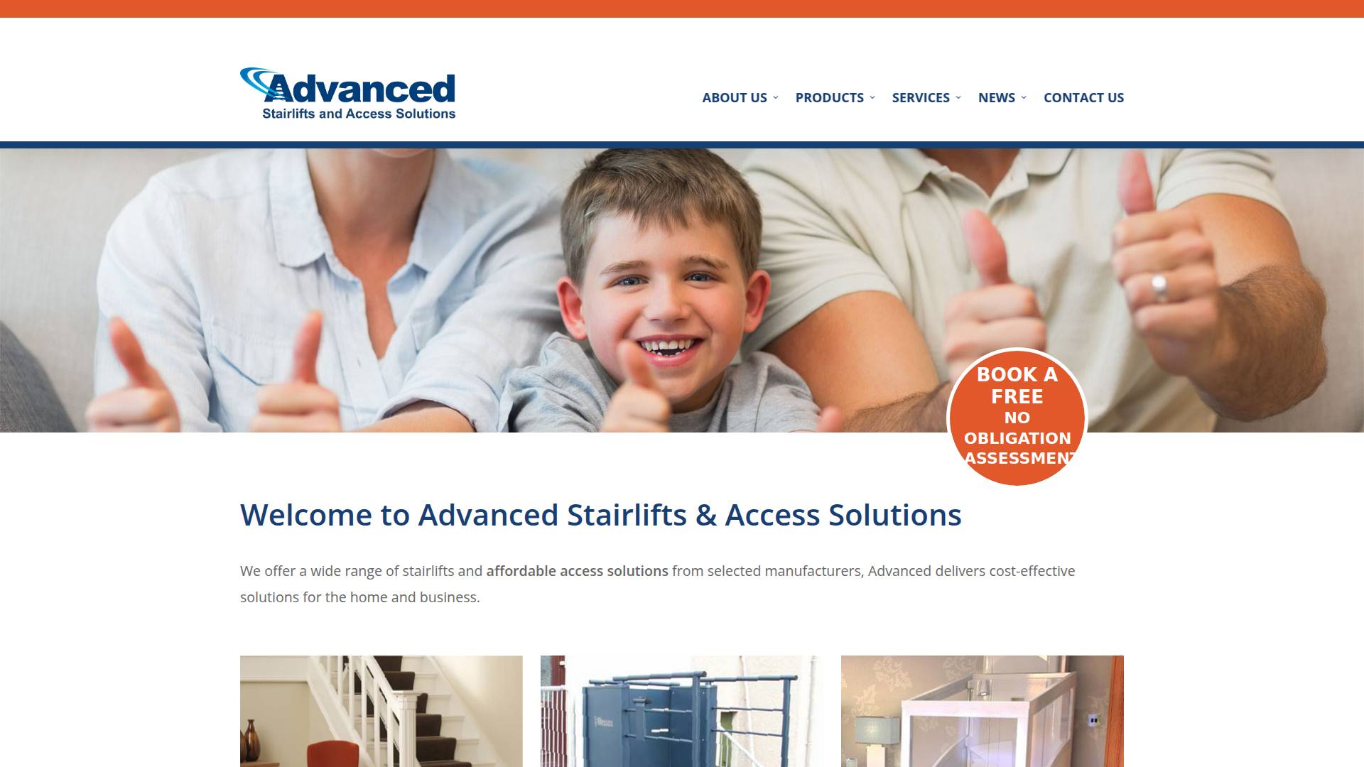 Advanced Stairlifts (Scotland) Ltd Website