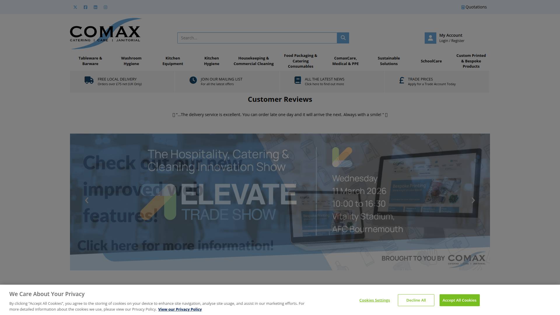 Comax (UK) Website