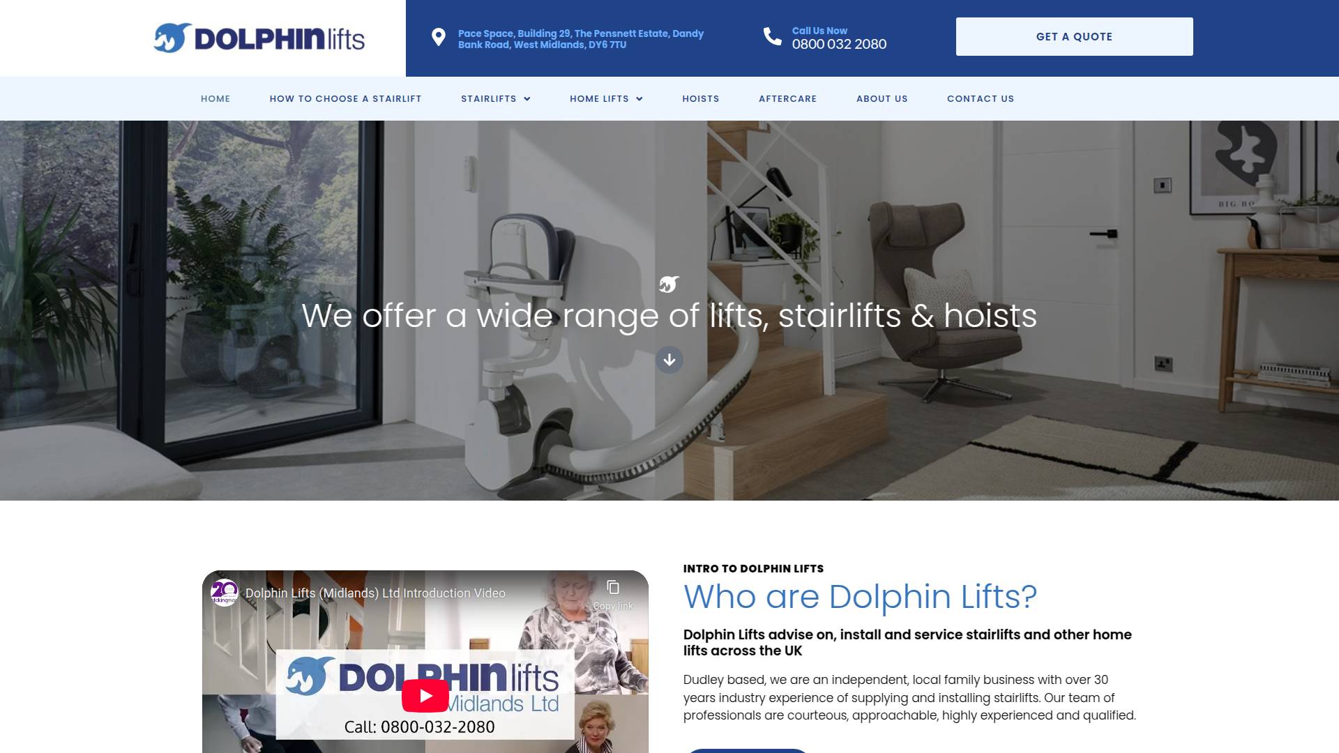 Dolphin Lifts Midlands Ltd Website