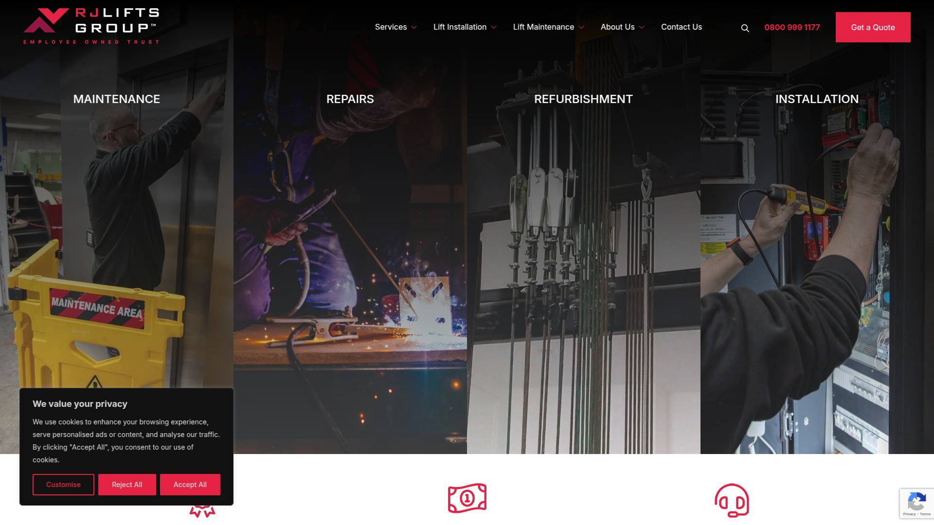 R J Lift Services Website