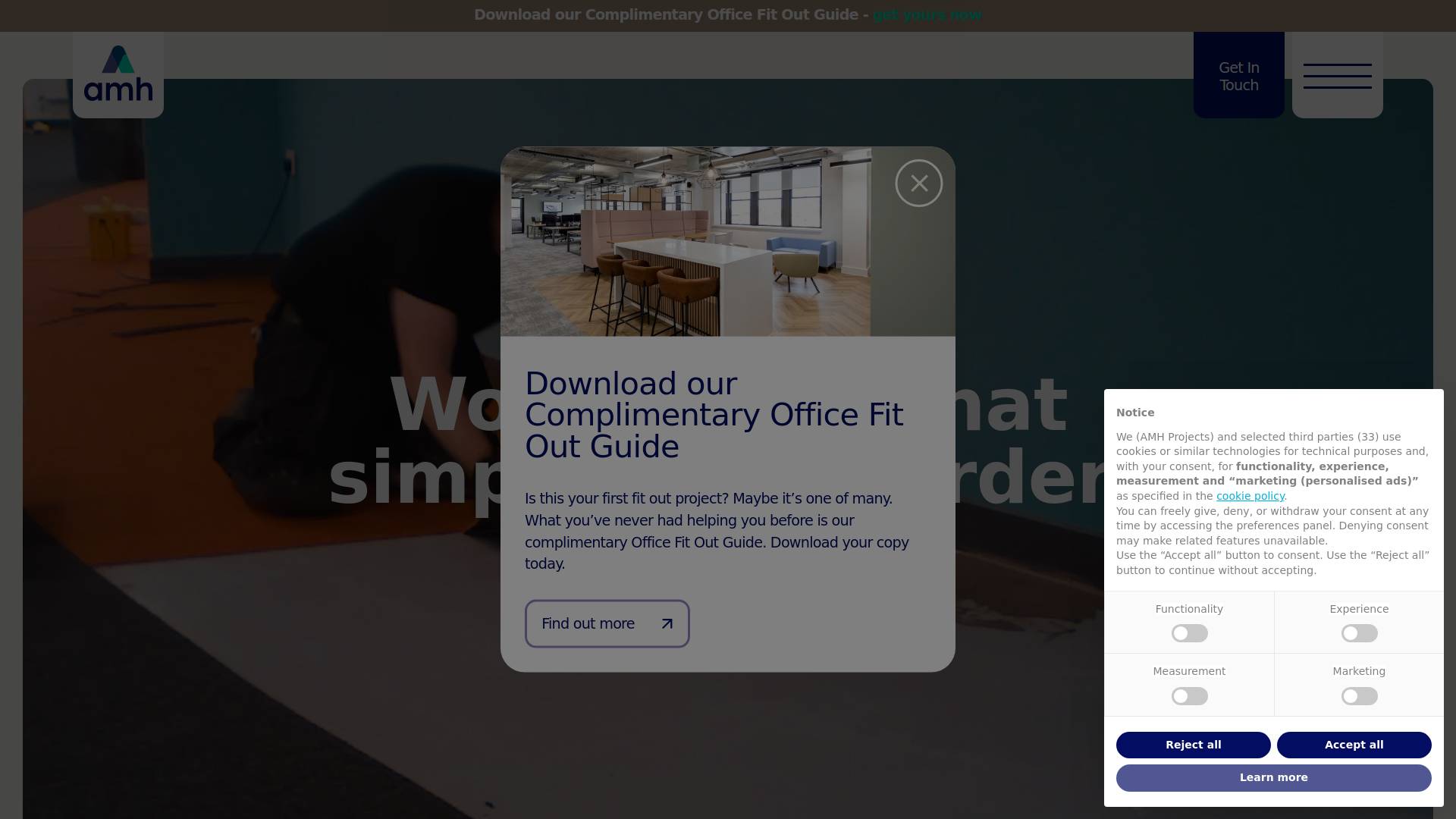 AMH Commercial Projects Ltd Website