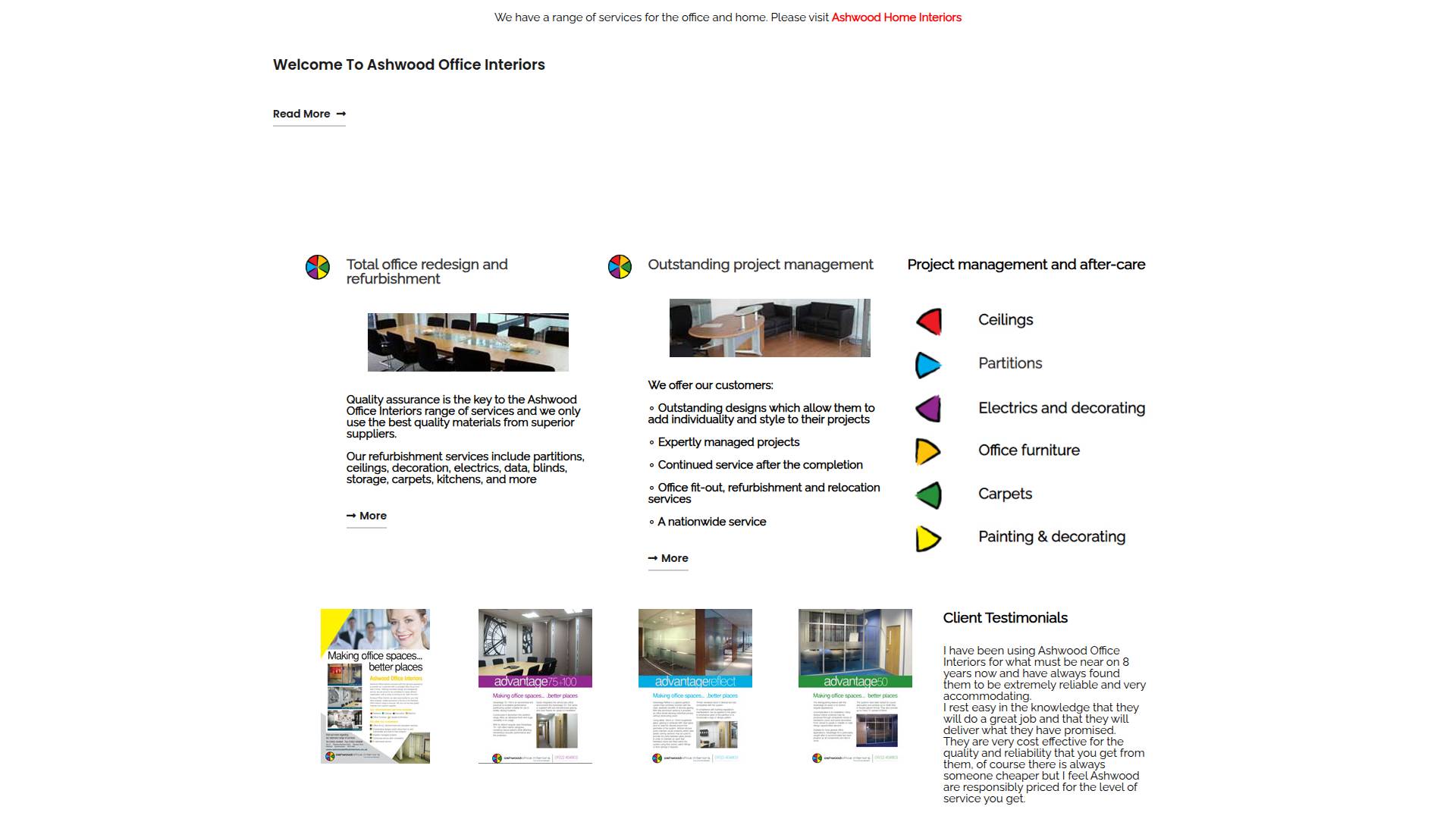 Ashwood Office Interiors Ltd Website
