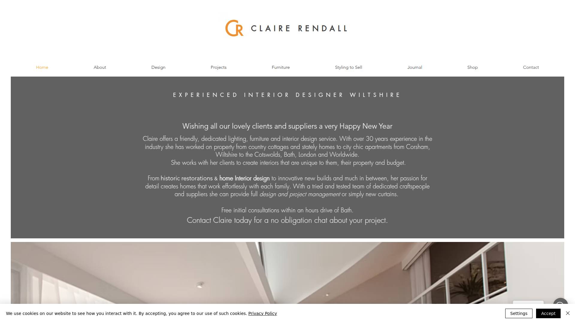 Claire Rendall Design & Interior Website