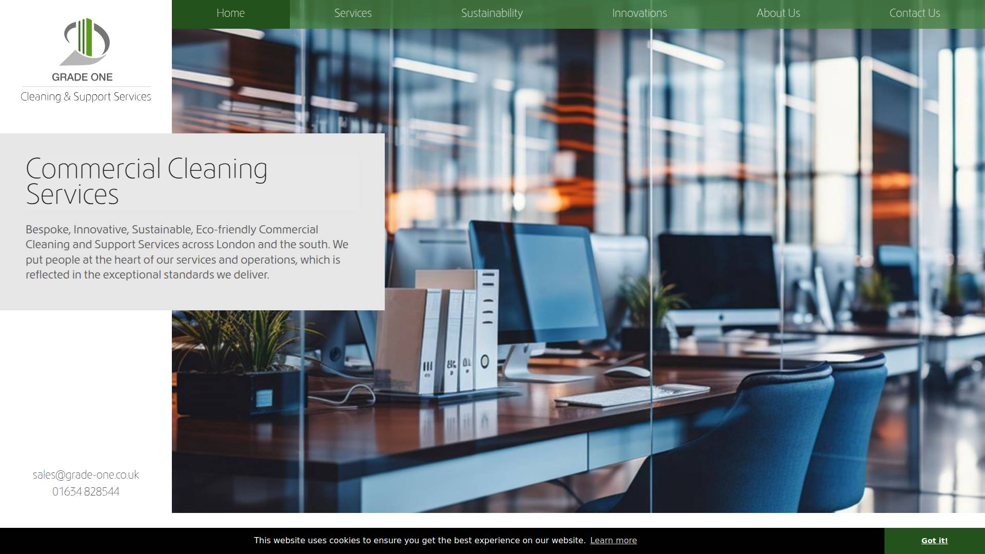 Grade One Commercial Cleaning Services Ltd Website