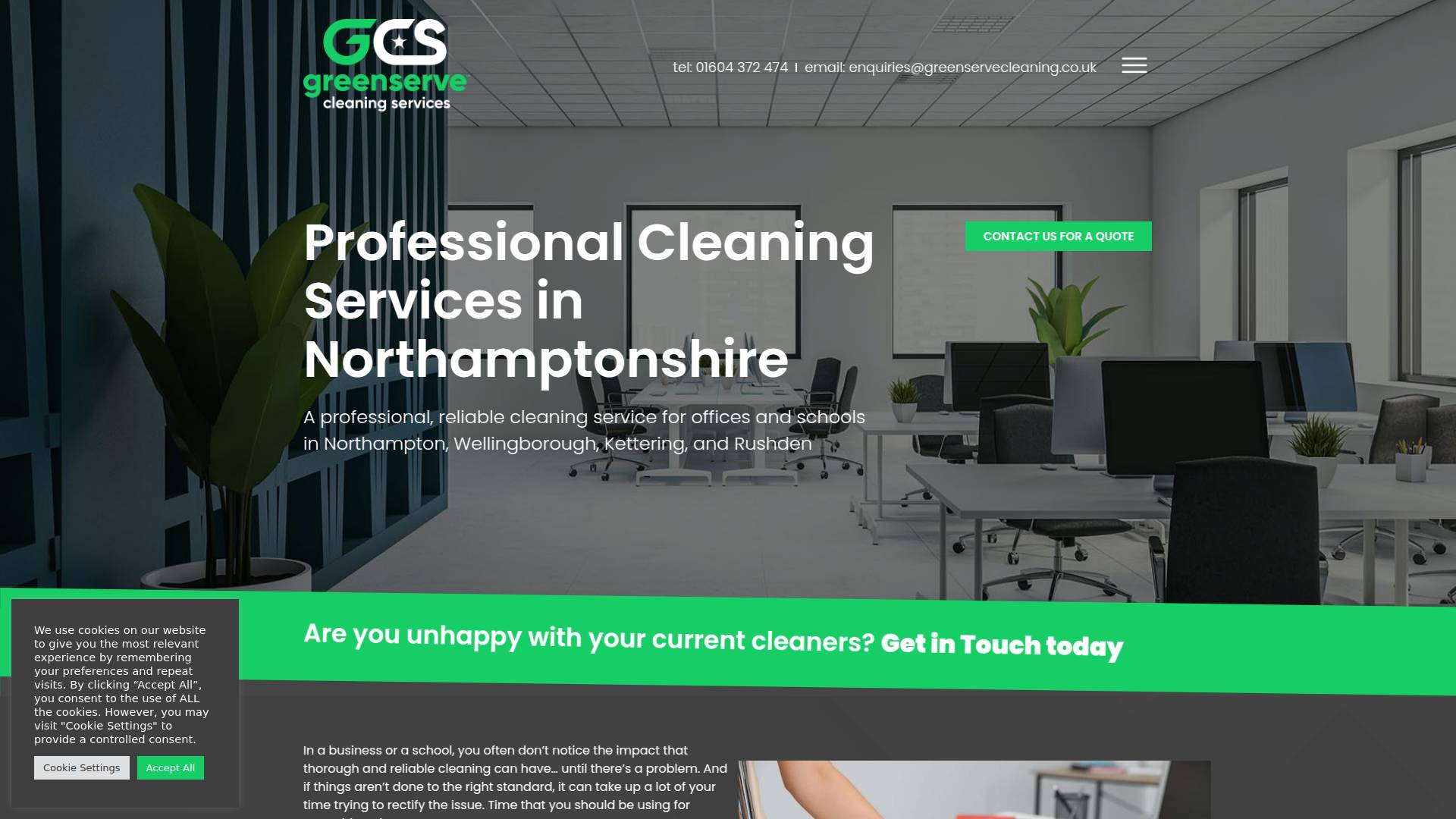 Greenserve Cleaning Services Ltd Website
