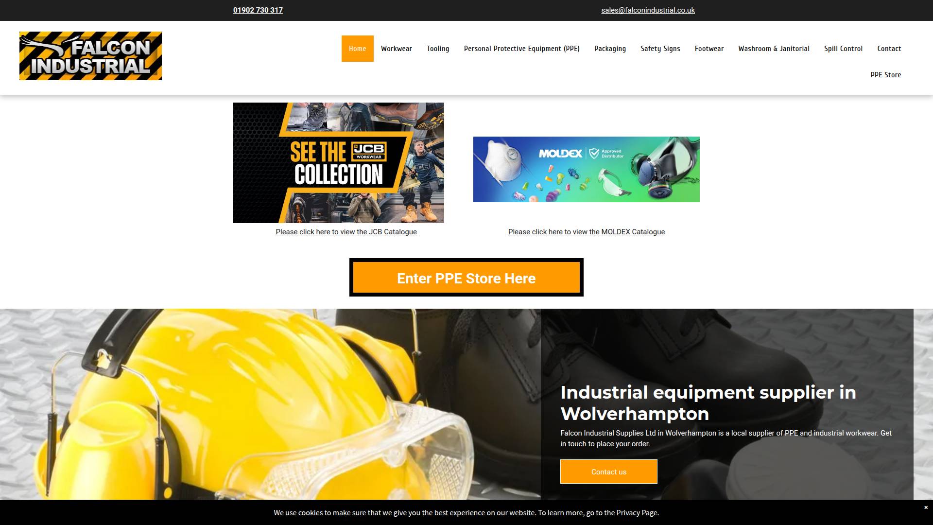 Falcon Industrial Supplies Website