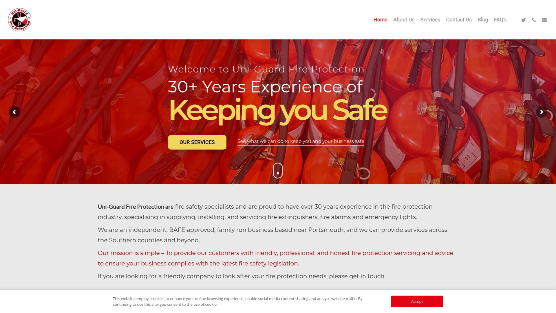 Uni-guard Fire Protection Ltd Website