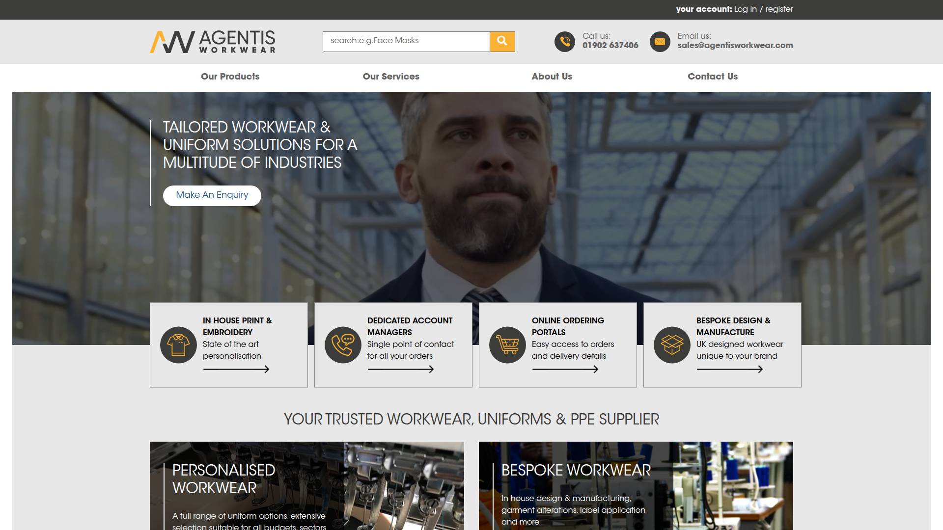 Agentis Workwear Website