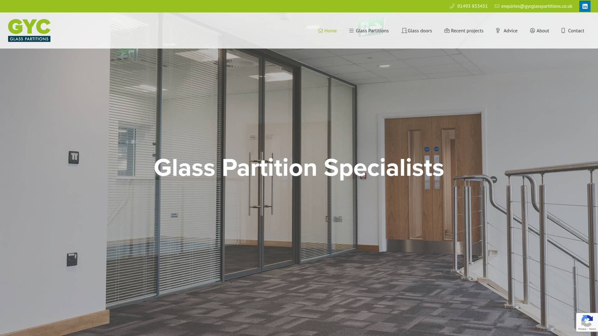 GYC Glass Partitions Website