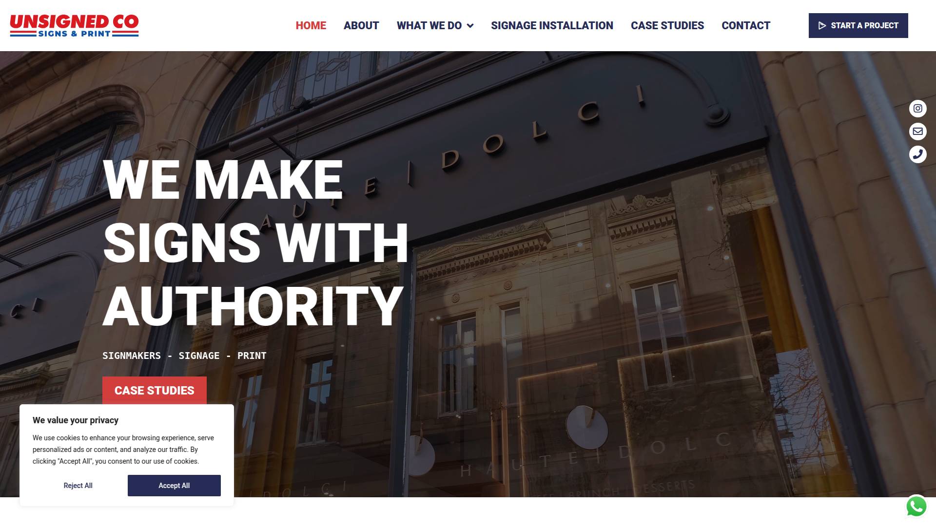 The Unsigned Co Website