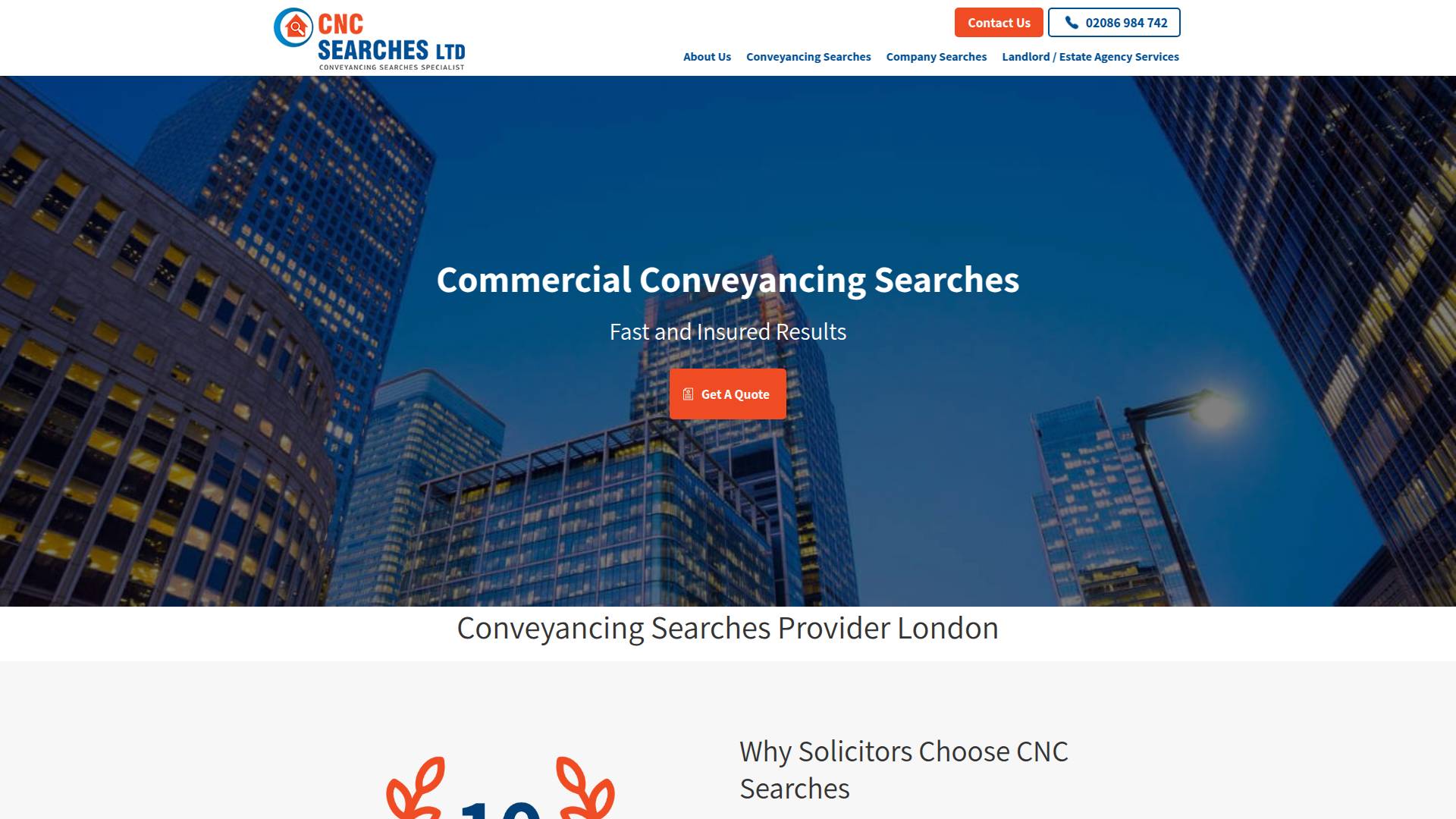 CNC Searches Ltd Website