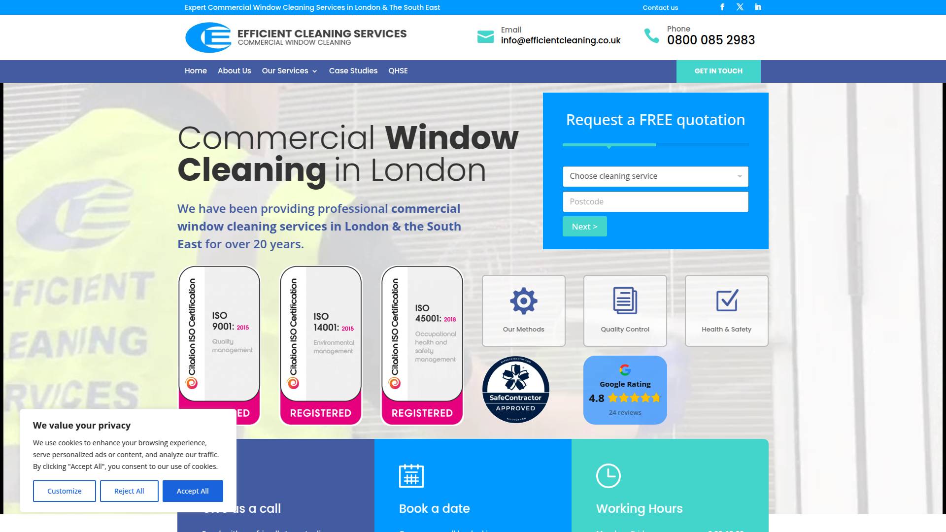 Efficient Cleaning Services Limited Website