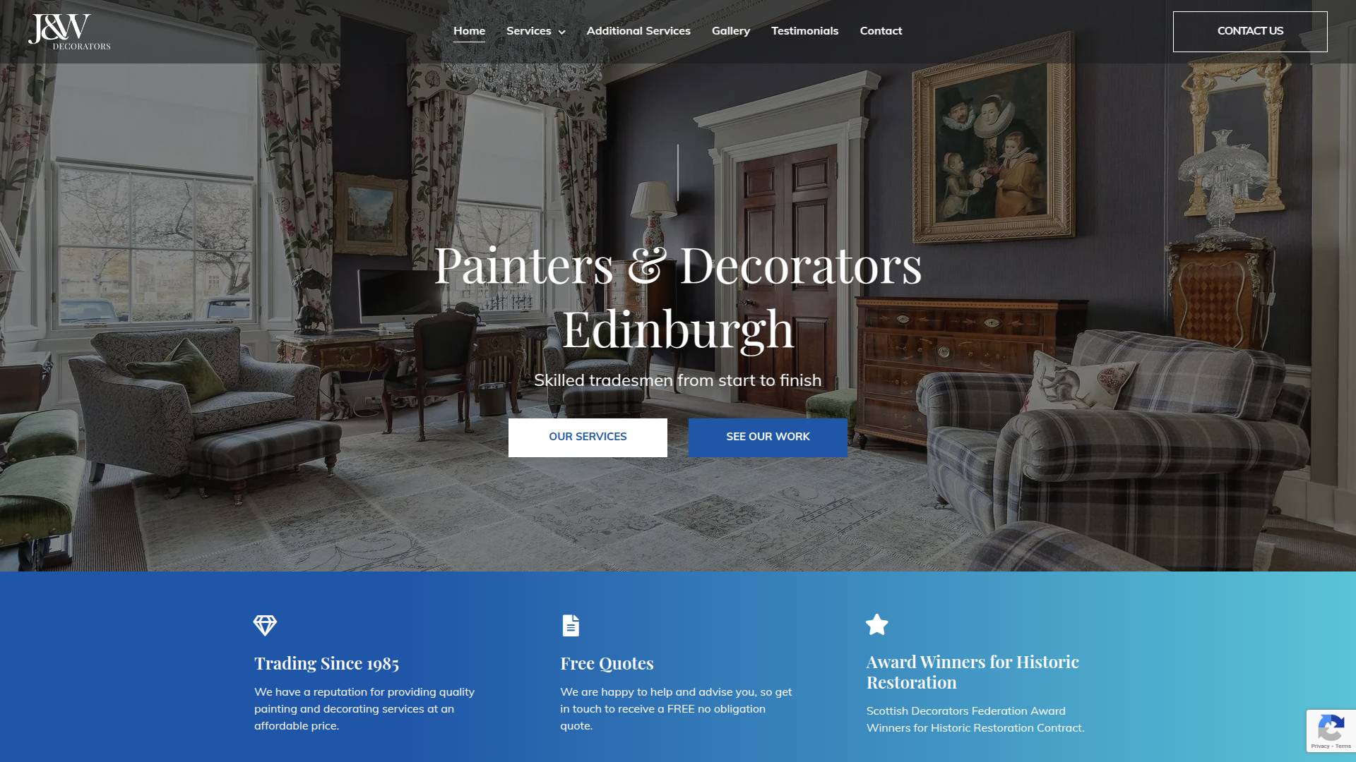 J & W Decorators Website
