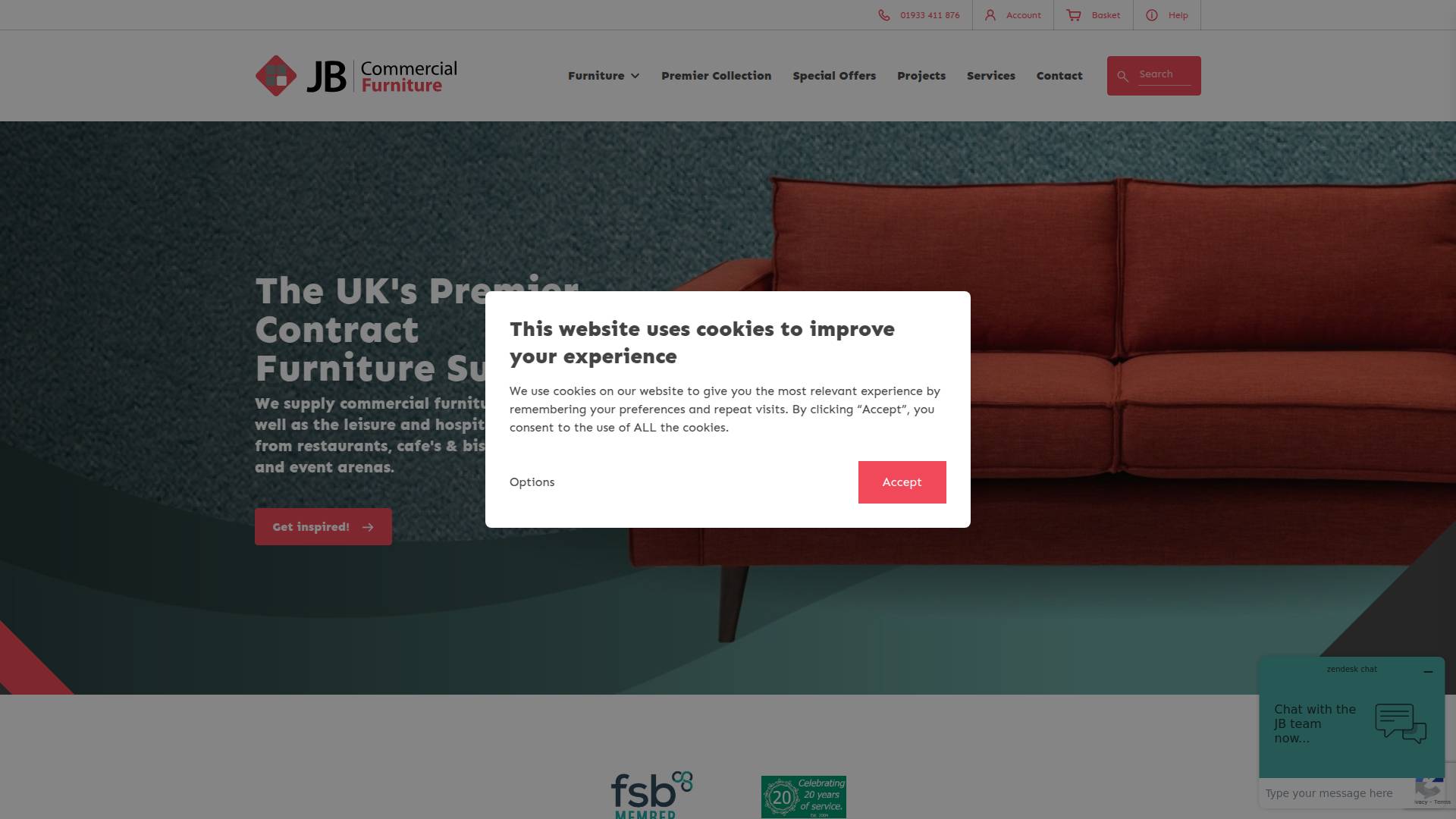 JB Commercial Furniture Website