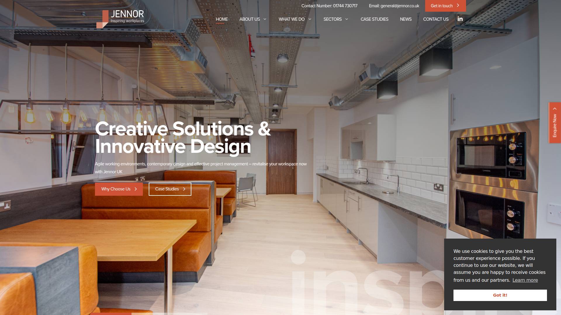 Jennor (Partitions & Ceilings) Ltd Website