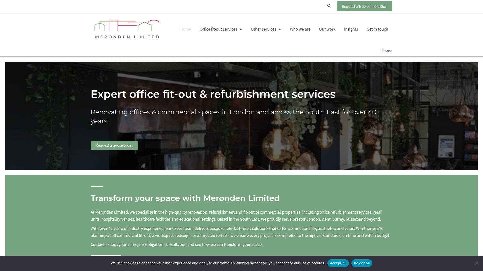 Meronden Ltd Website