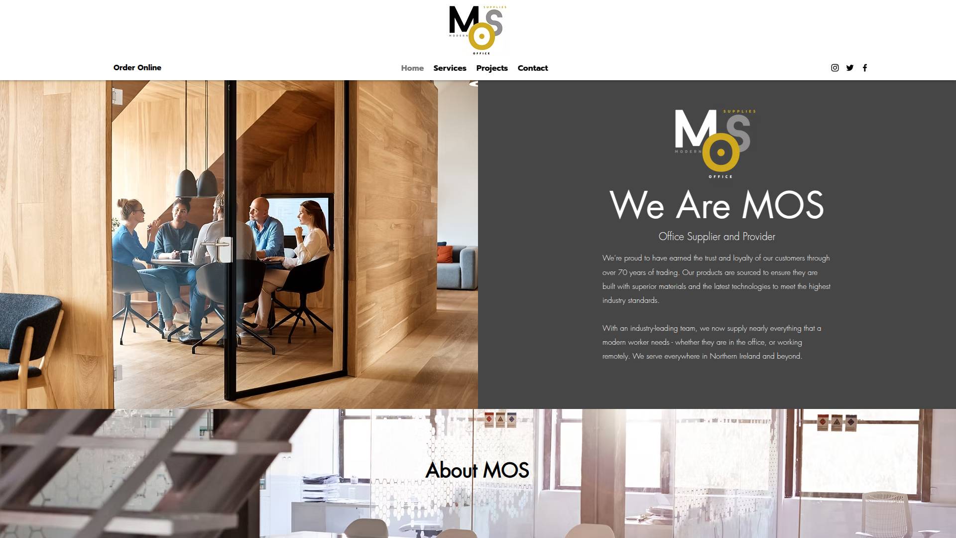 Modern Office Supplies - Belfast Website