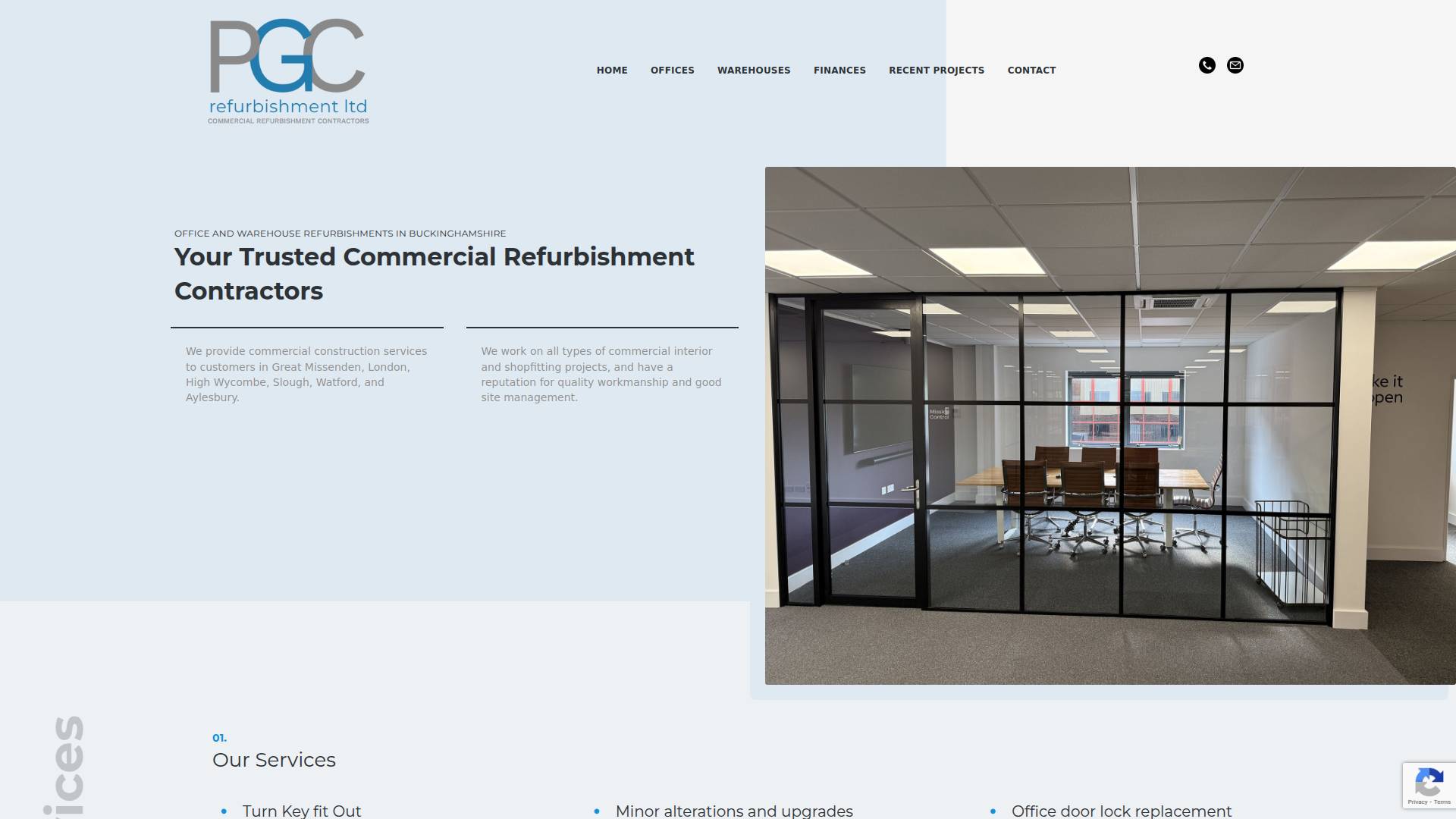 P G C Refurbishments Website
