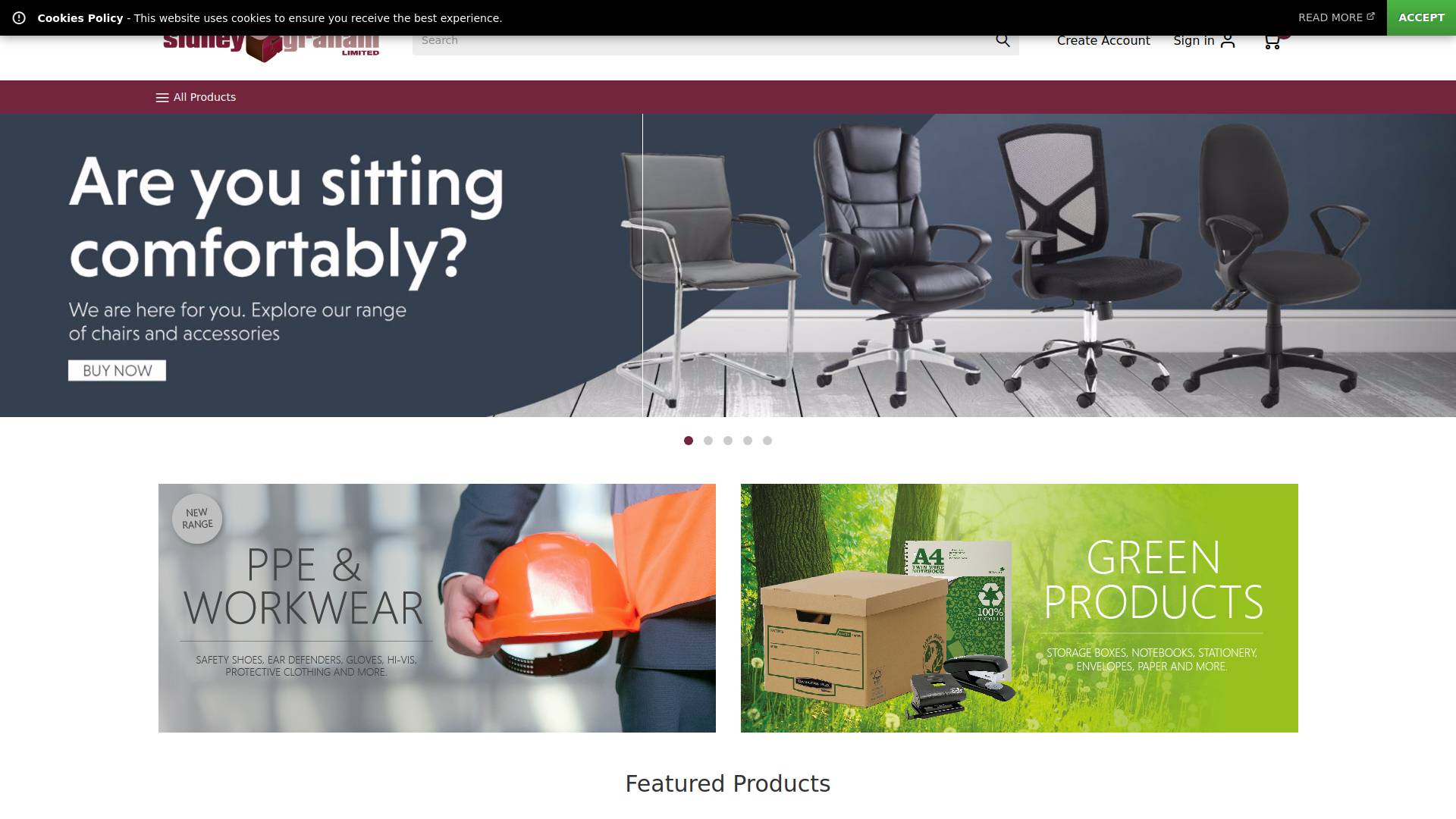 Sidney Graham Business Supplies Website