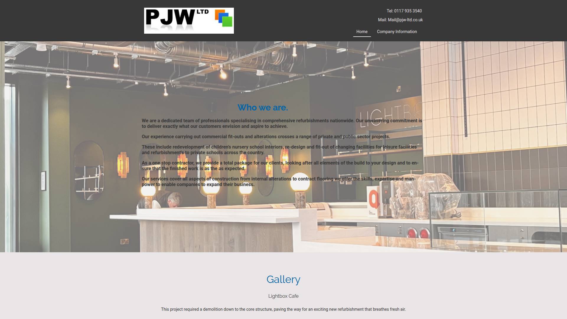 PJW Ltd  Website
