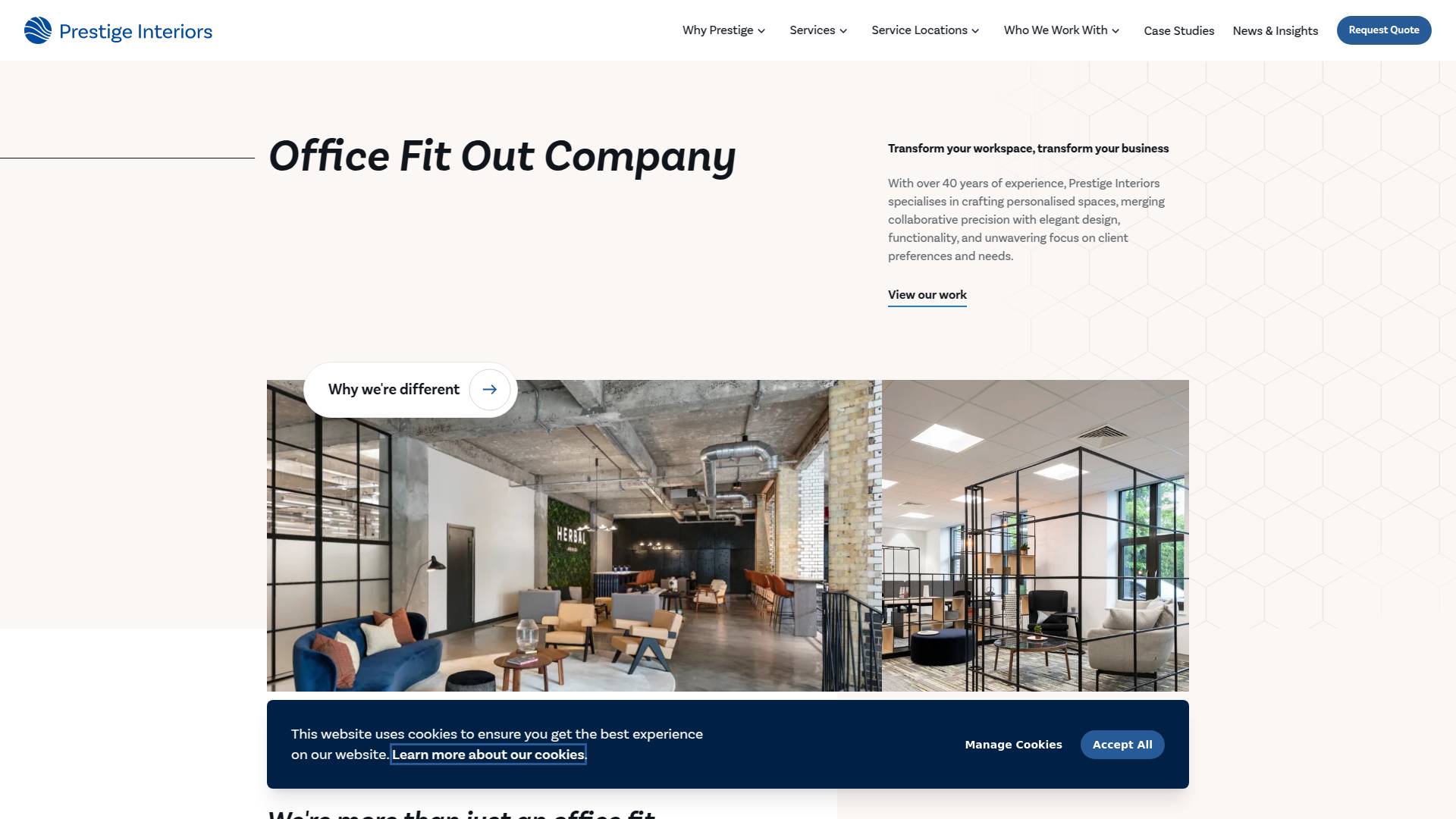 Prestige Interiors Website