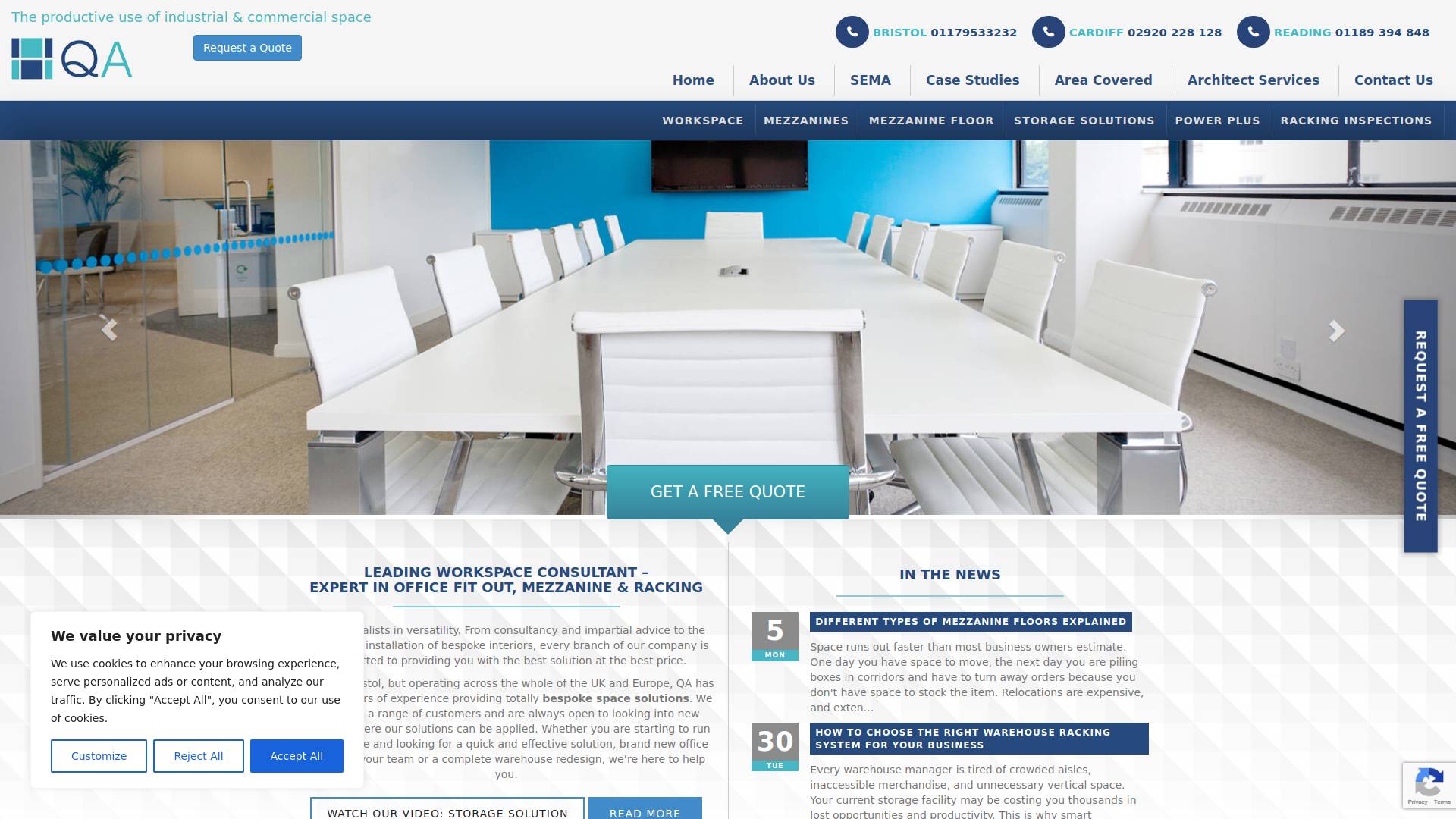 Q A Storage Systems Website