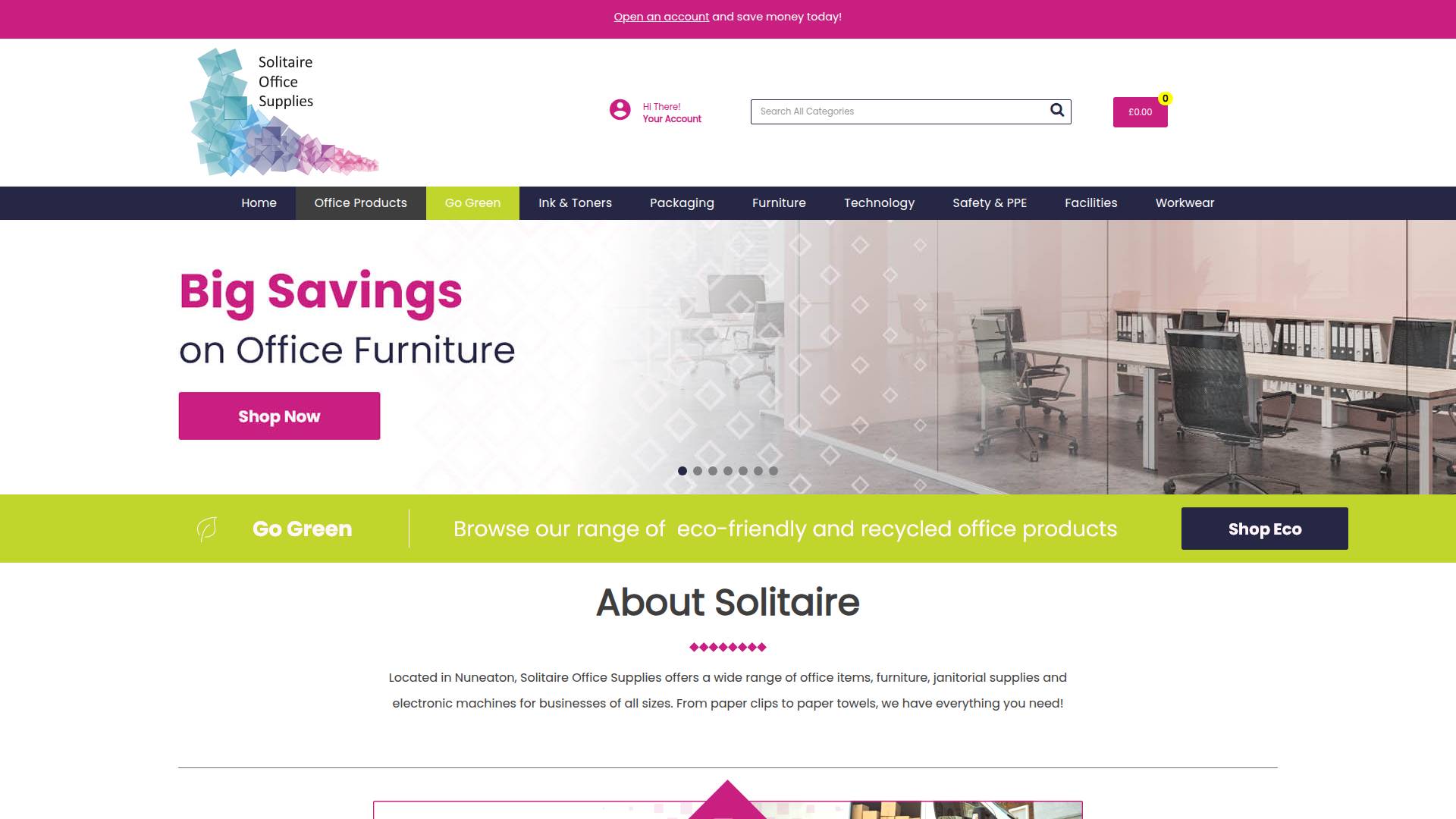 Solitaire Office Supplies Website