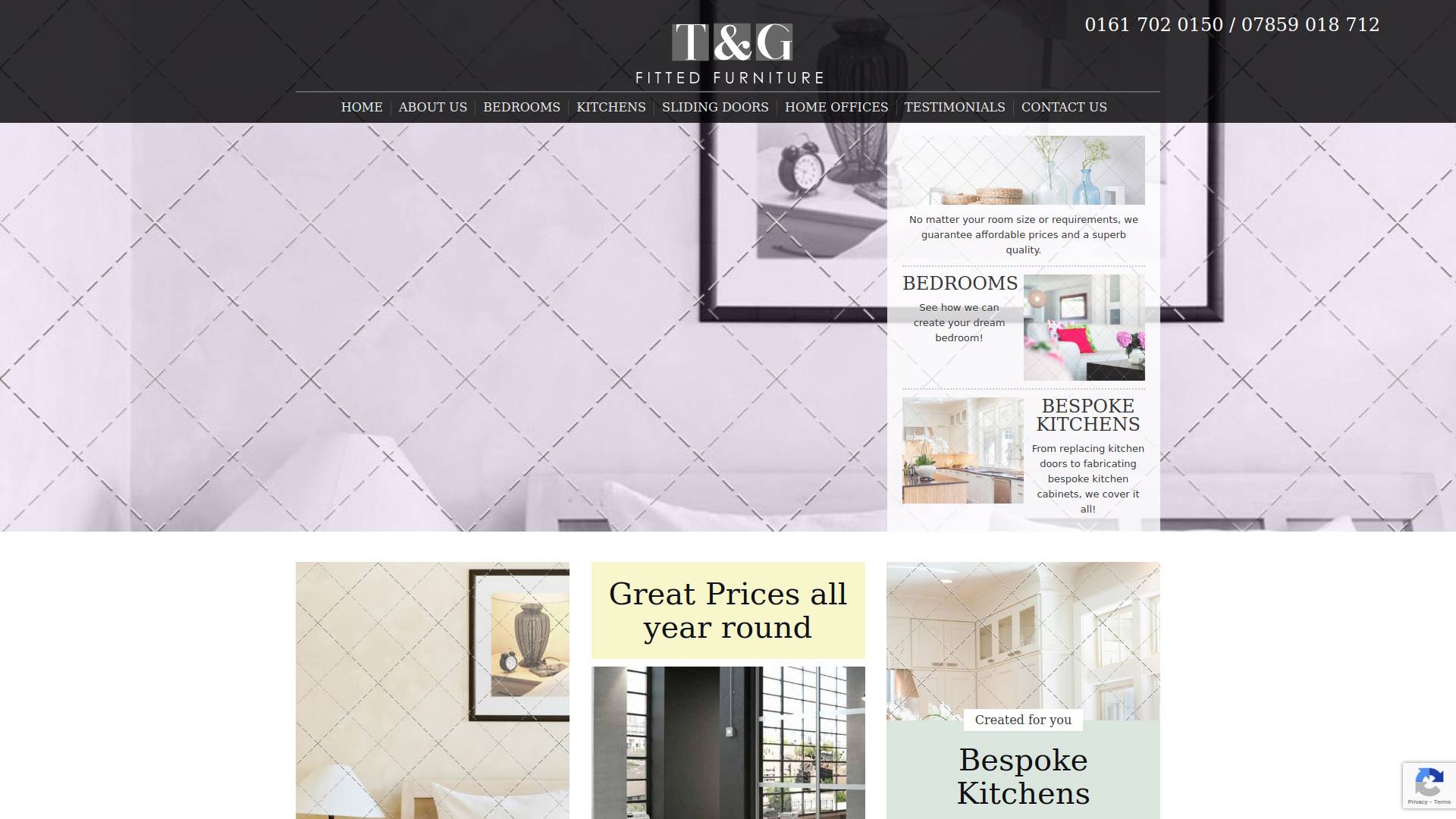 T & G Fitted Furniture Website